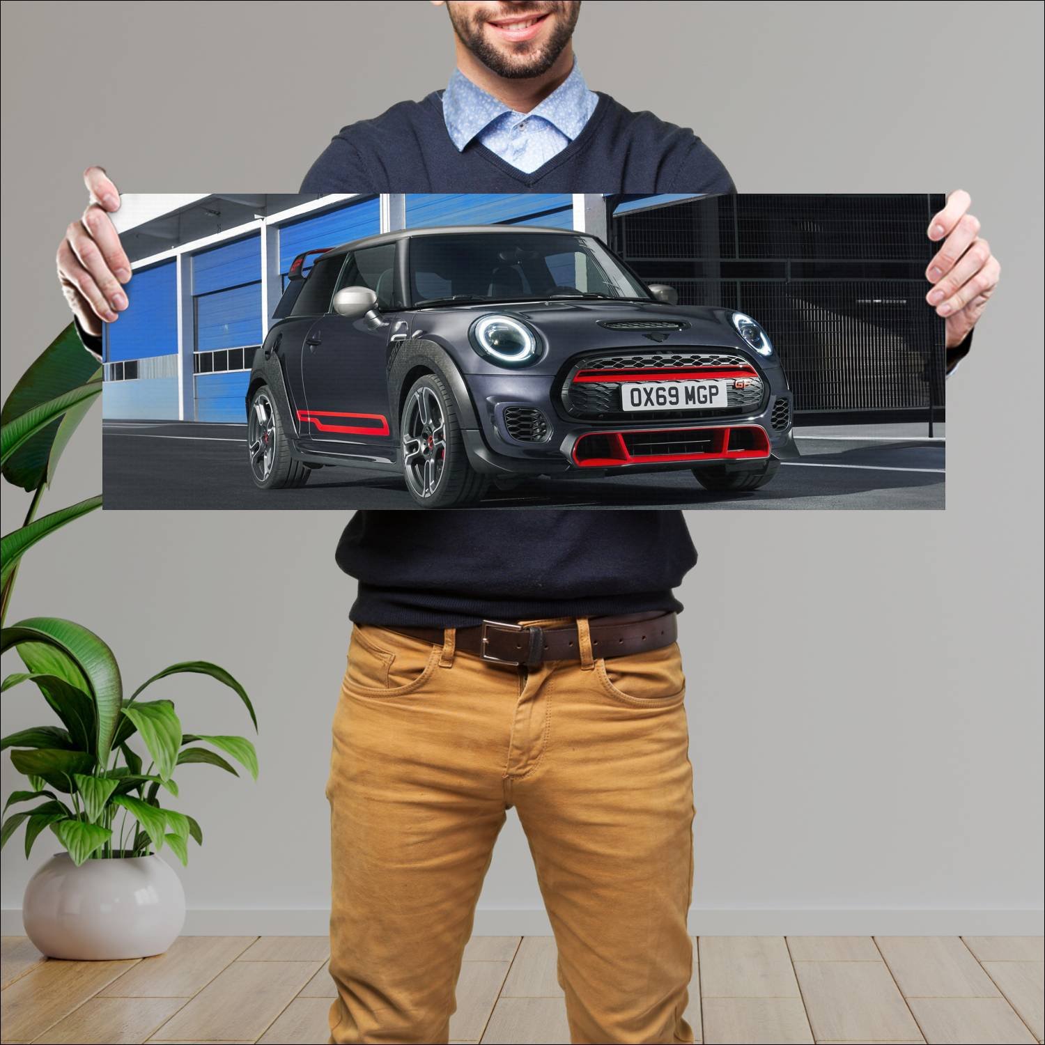 Cuadro grande 30x80cm 2020 mini john cooper works 388 Mini