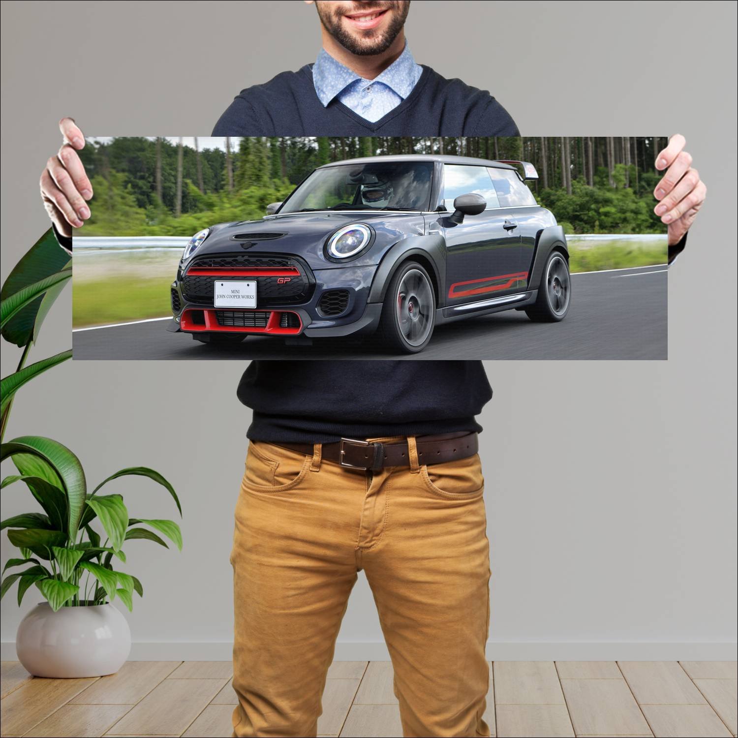 Cuadro grande 30x80cm 2020 mini john cooper works 389 Mini