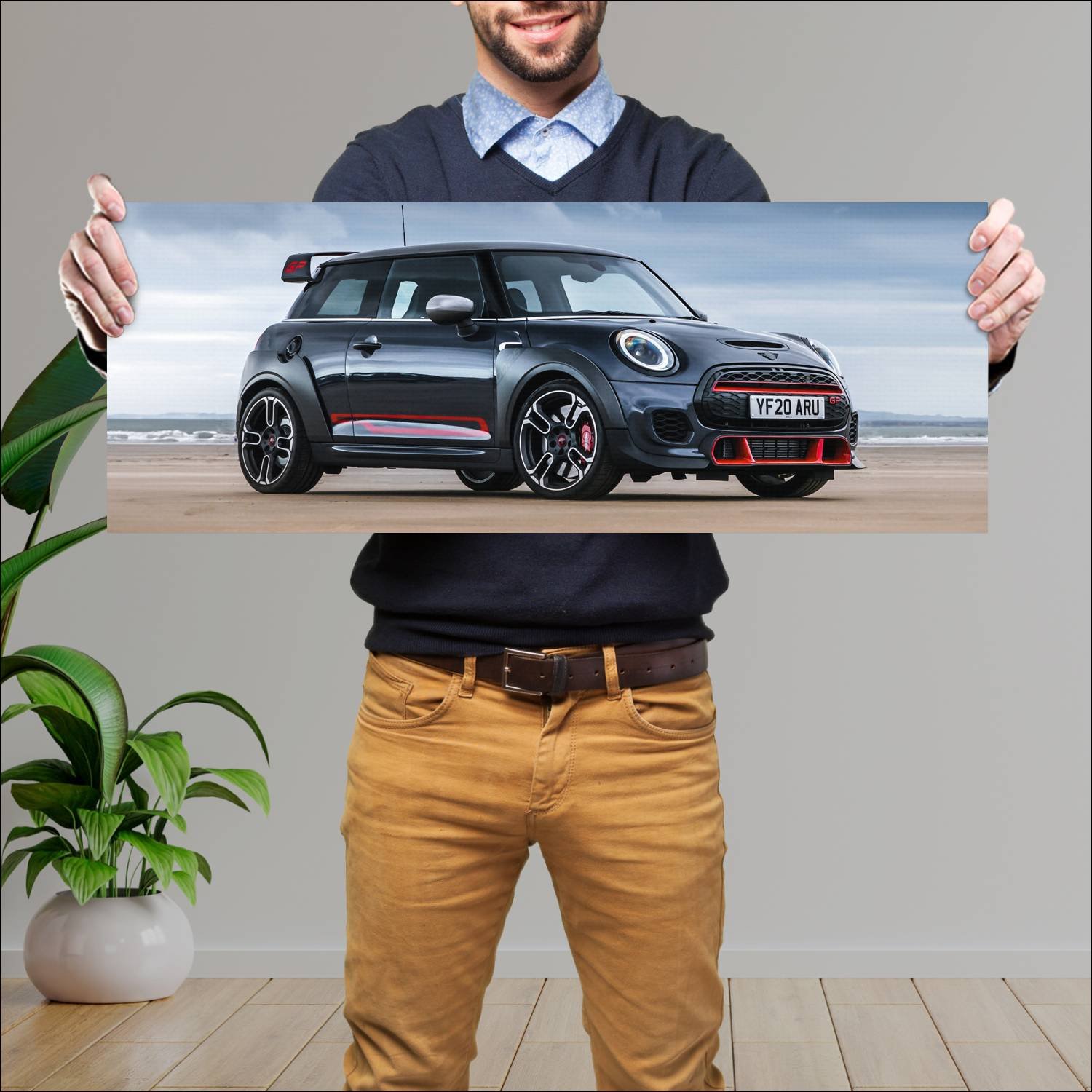 Cuadro grande 30x80cm 2020 mini john cooper works 391 Mini