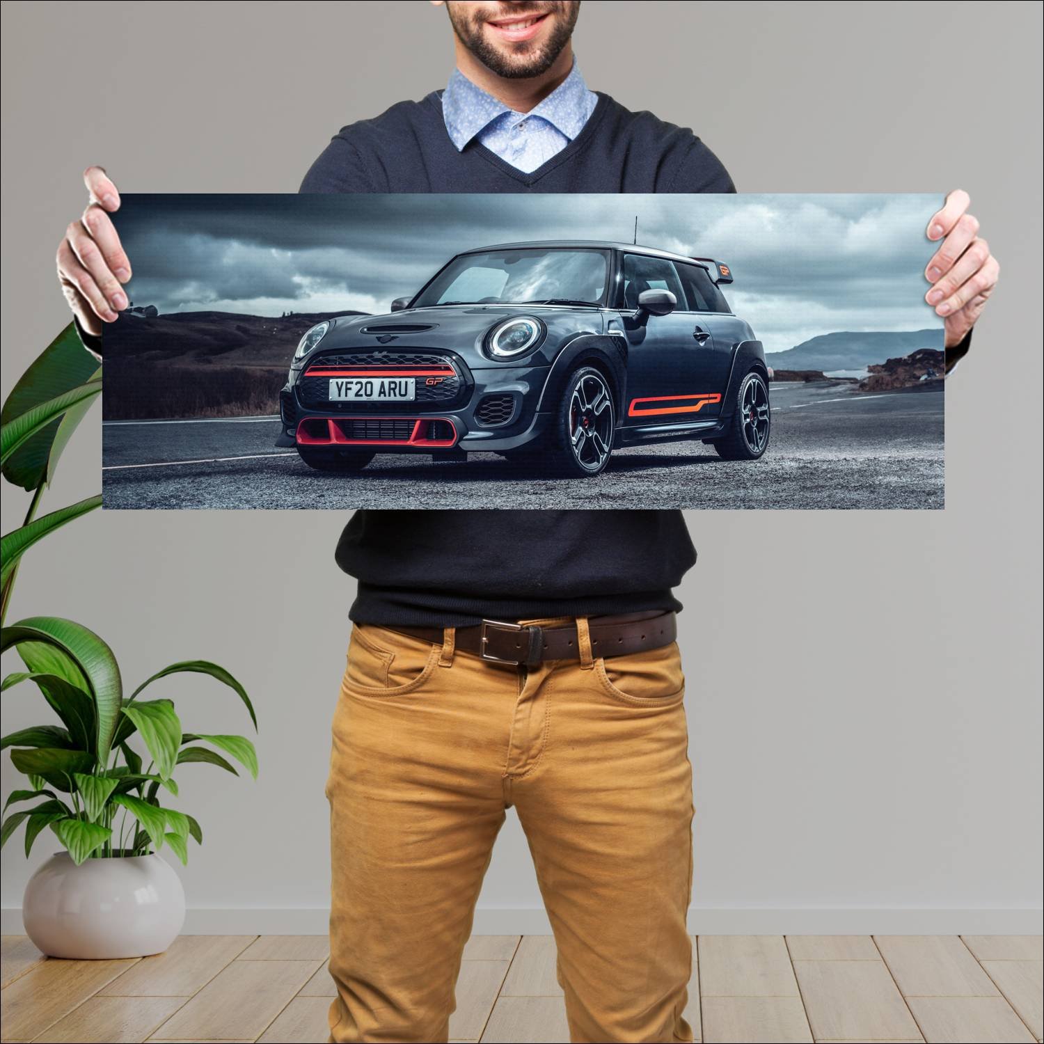 Cuadro grande 30x80cm 2020 mini john cooper works 392 Mini