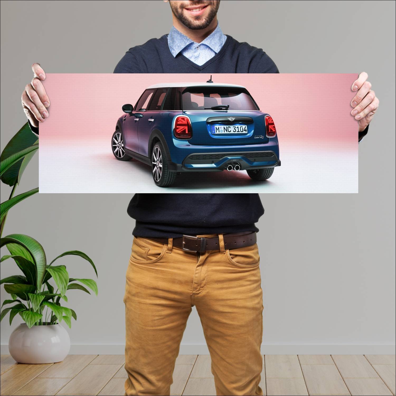 Cuadro grande 30x80cm 2021 mini cooper s 5 door 10 401 Mini