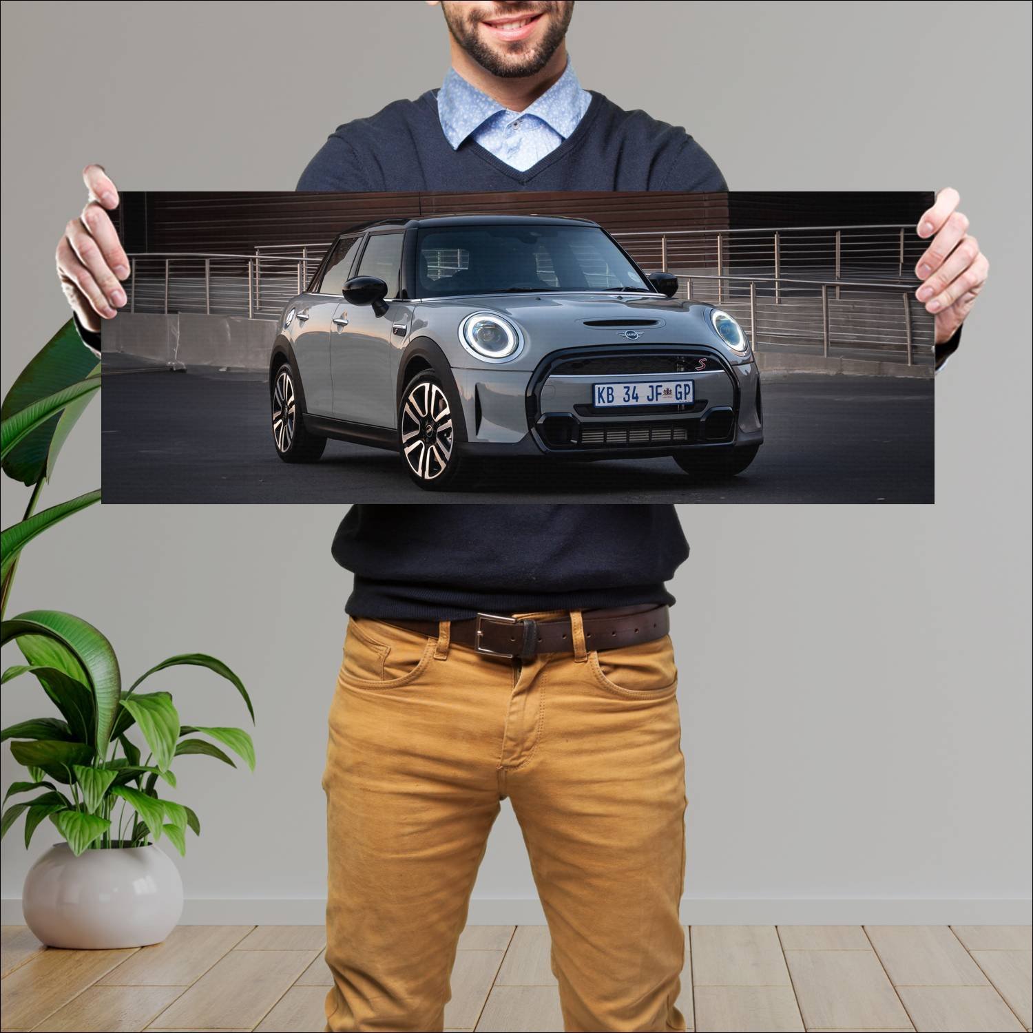 Cuadro grande 30x80cm 2021 mini cooper s 5 door za 403 Mini