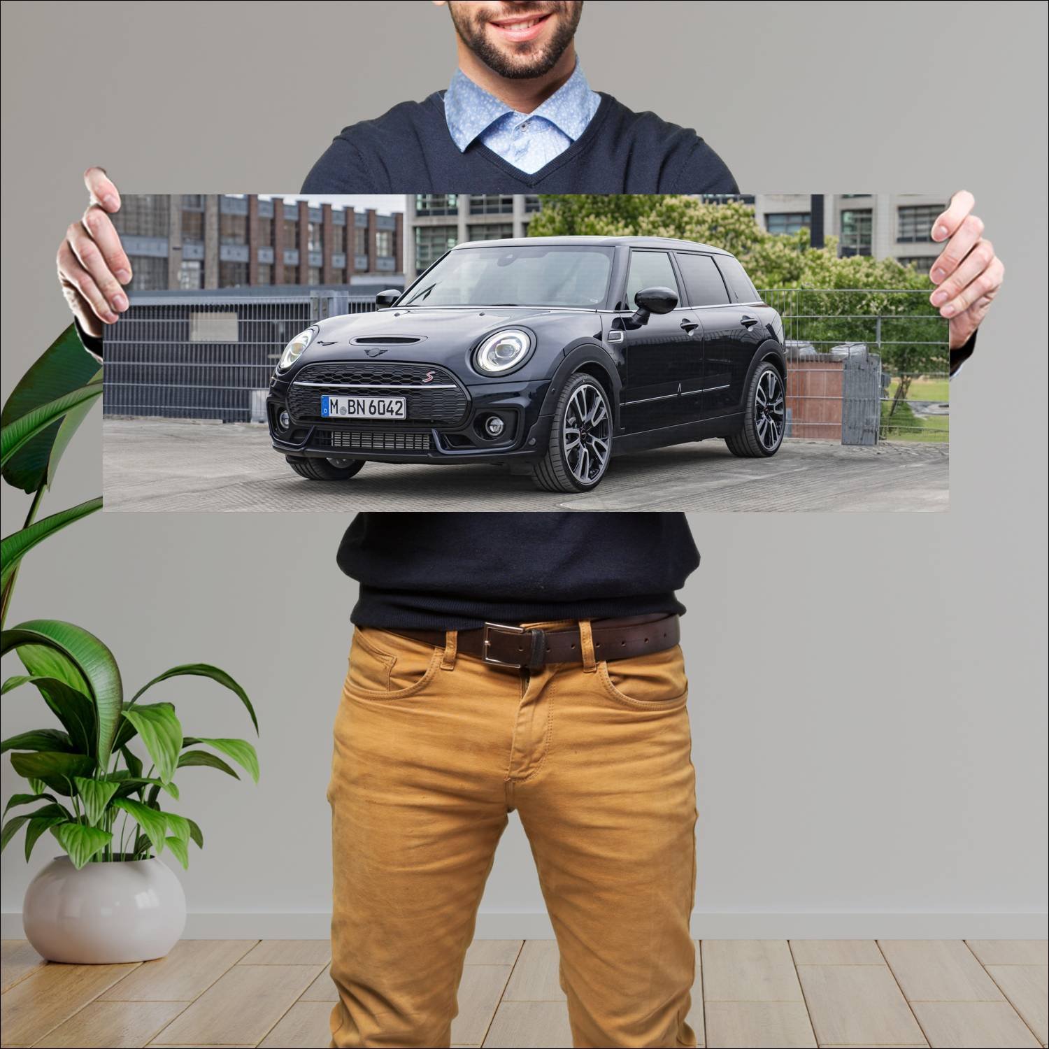 Cuadro grande 30x80cm 2021 mini cooper s clubman e 405 Mini