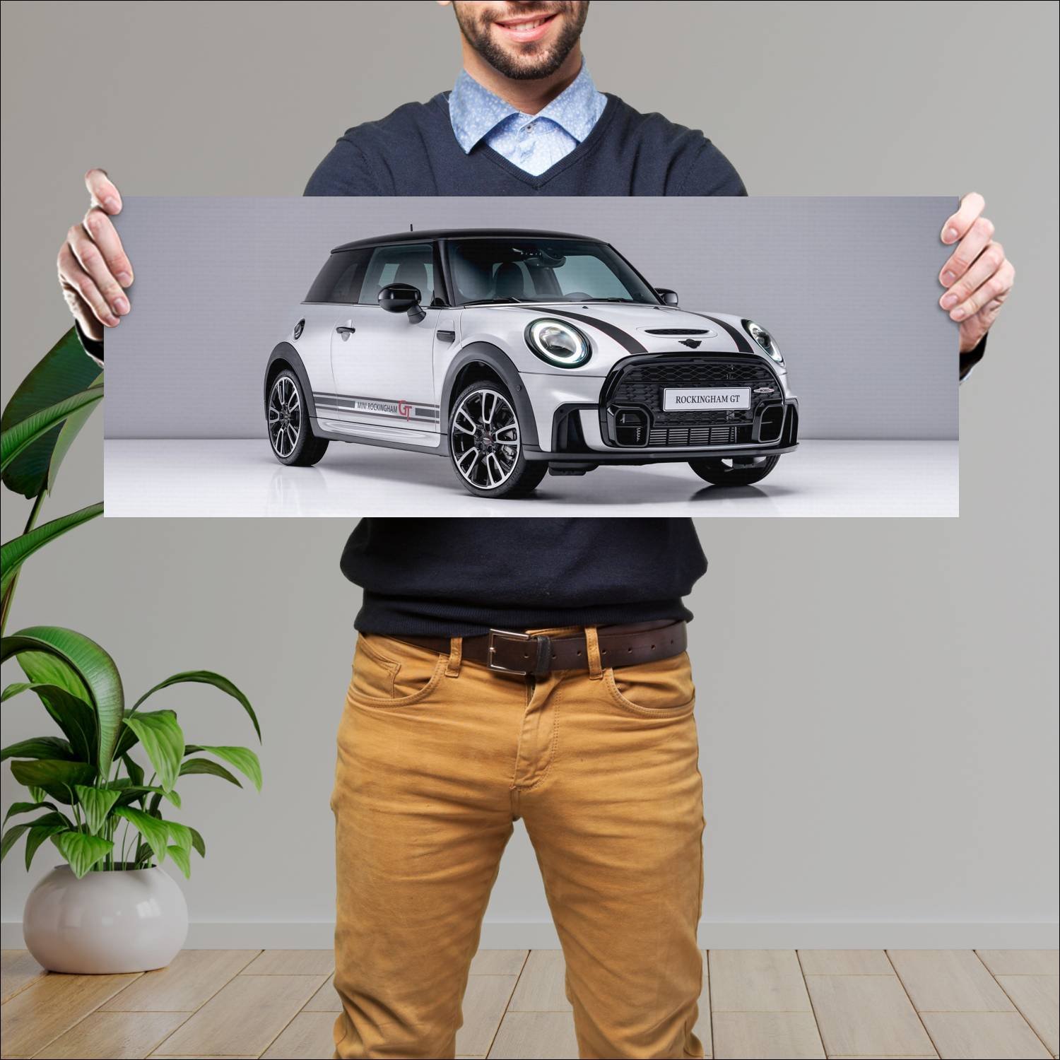 Cuadro grande 30x80cm 2021 mini cooper s rockingha 432 Mini