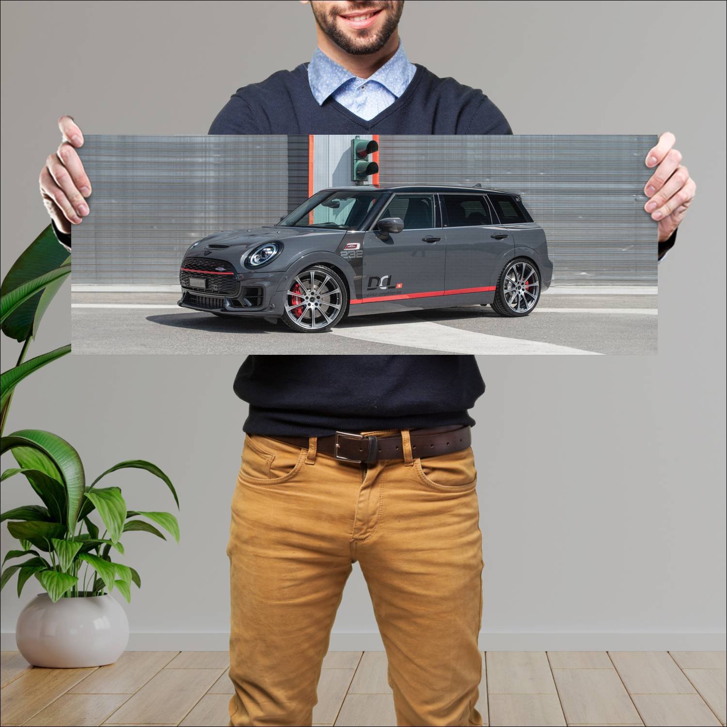 Cuadro grande 30x80cm 2021 mini john cooper work c 436 Mini
