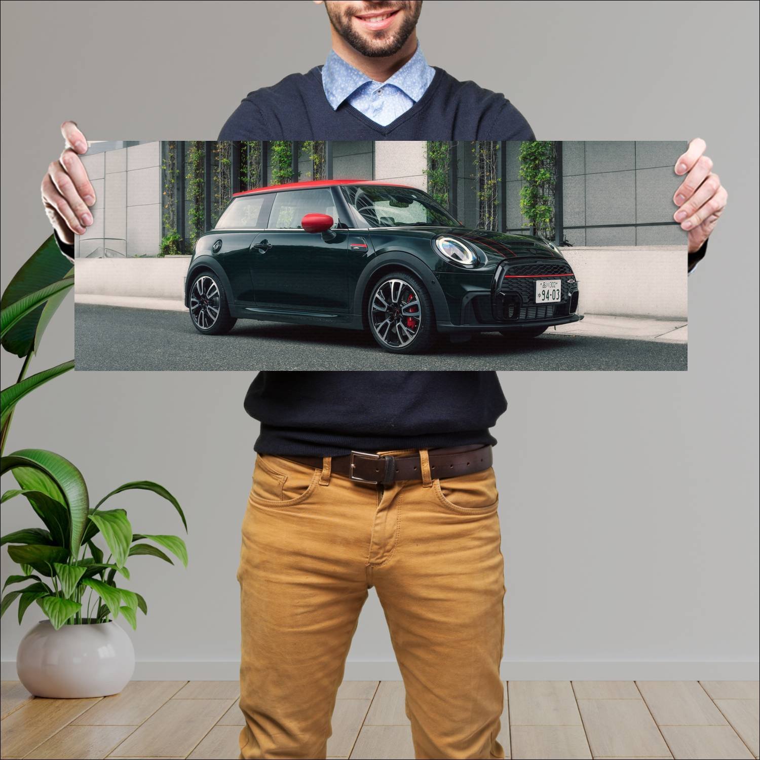 Cuadro grande 30x80cm 2021 mini john cooper works 439 Mini