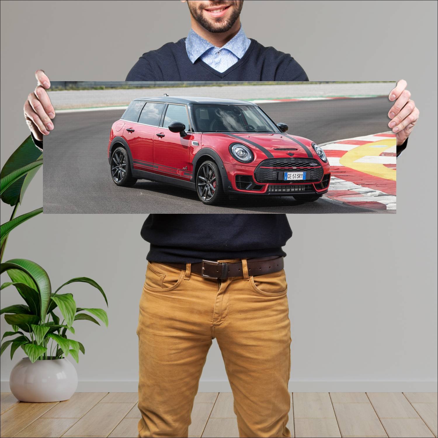 Cuadro grande 30x80cm 2021 mini john cooper works 443 Mini