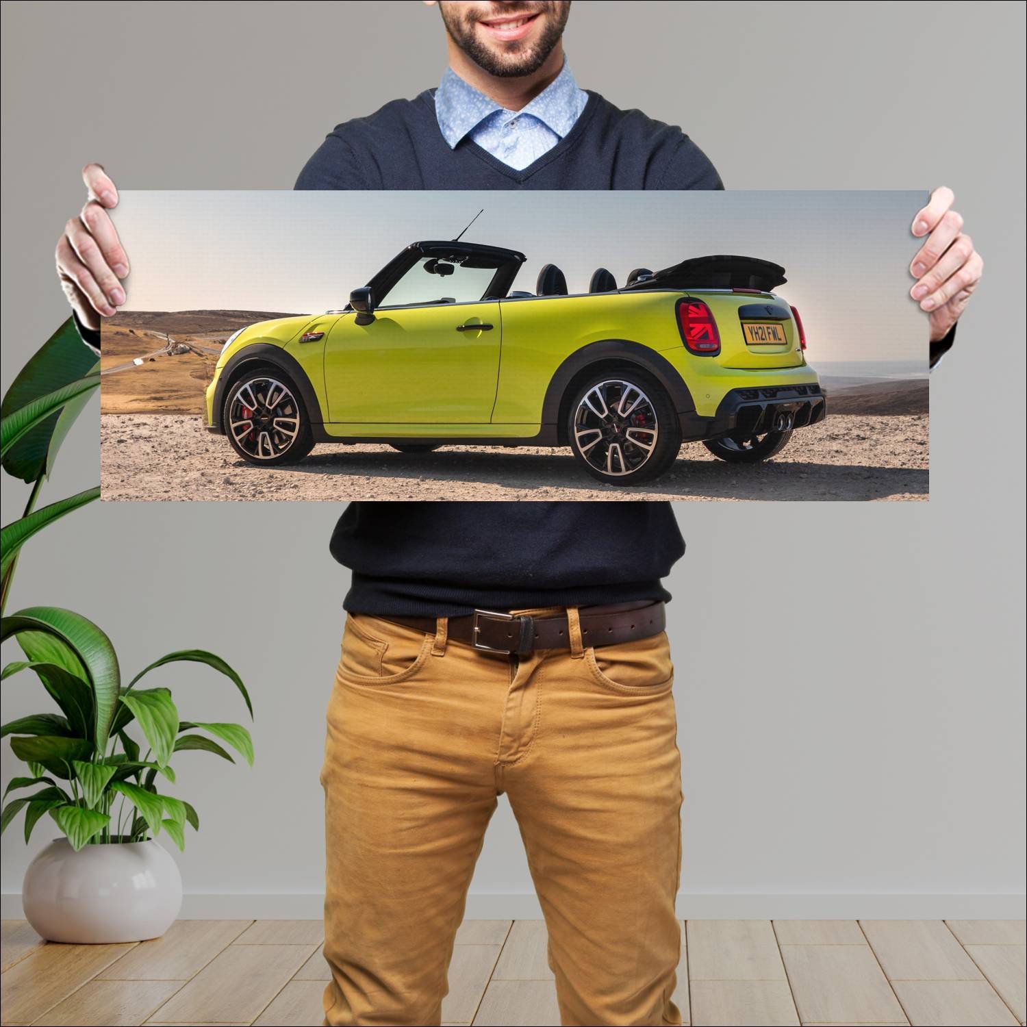 Cuadro grande 30x80cm 2021 mini john cooper works 447 Mini