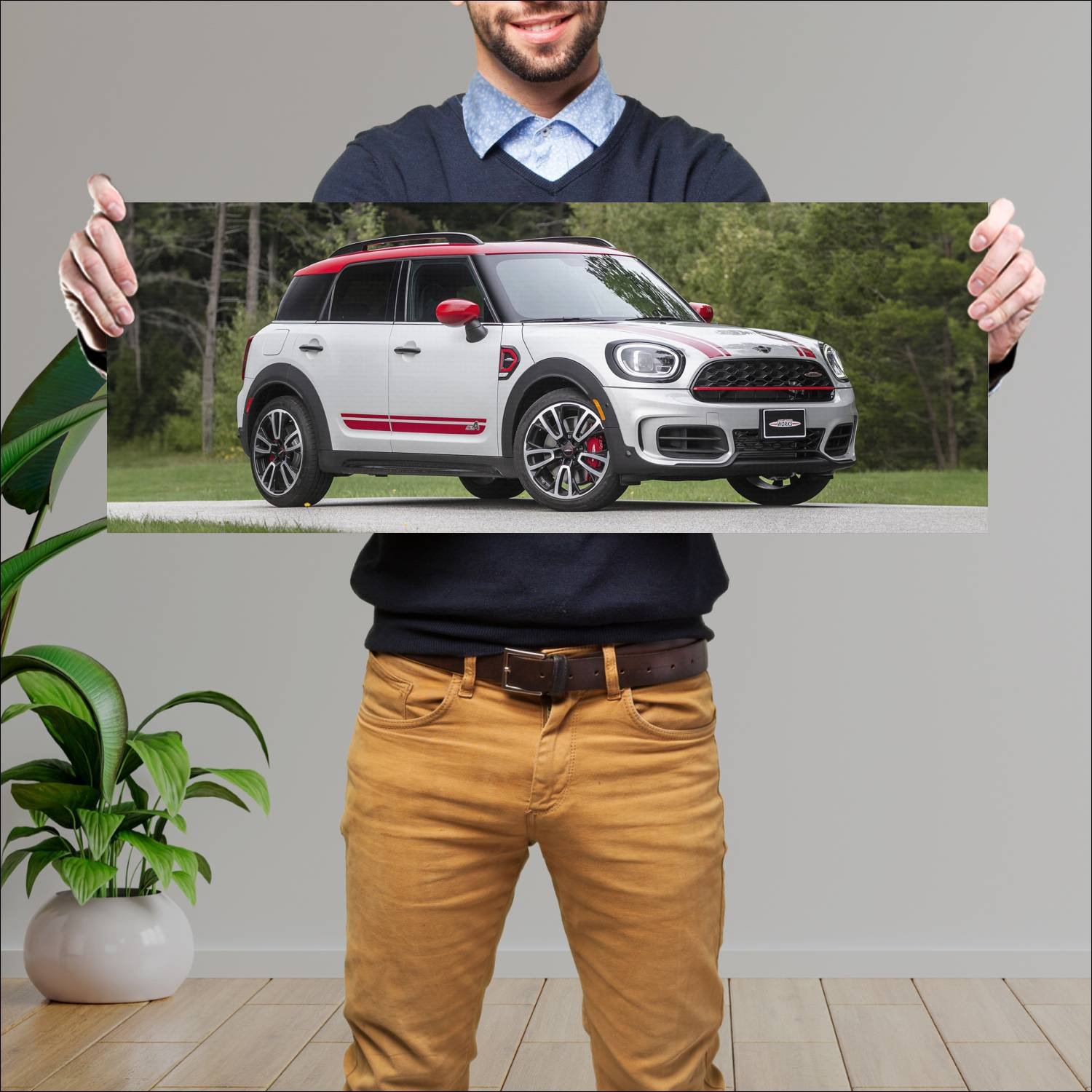 Cuadro grande 30x80cm 2021 mini john cooper works 450 Mini