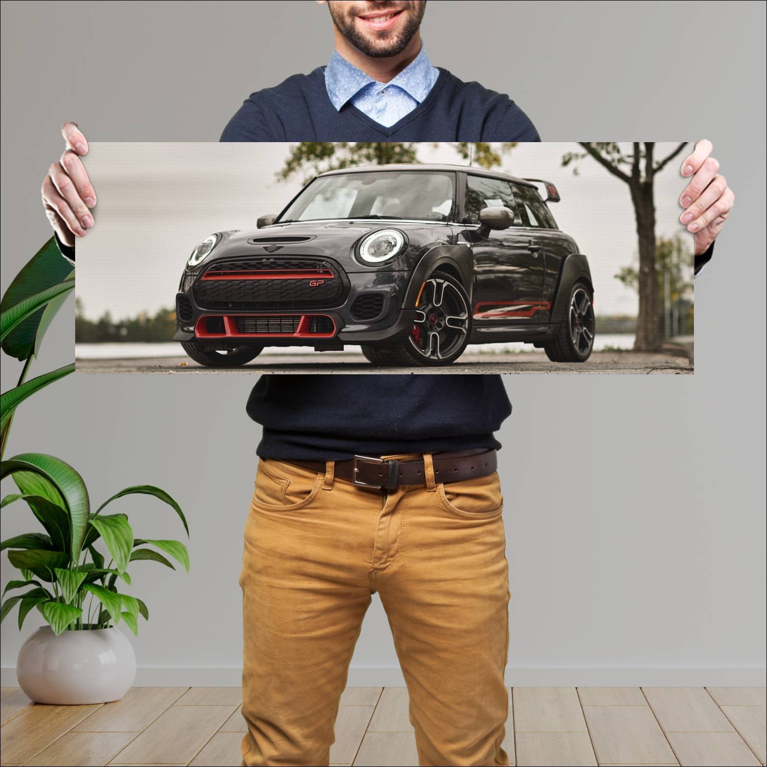 Cuadro grande 30x80cm 2021 mini john cooper works 451 Mini