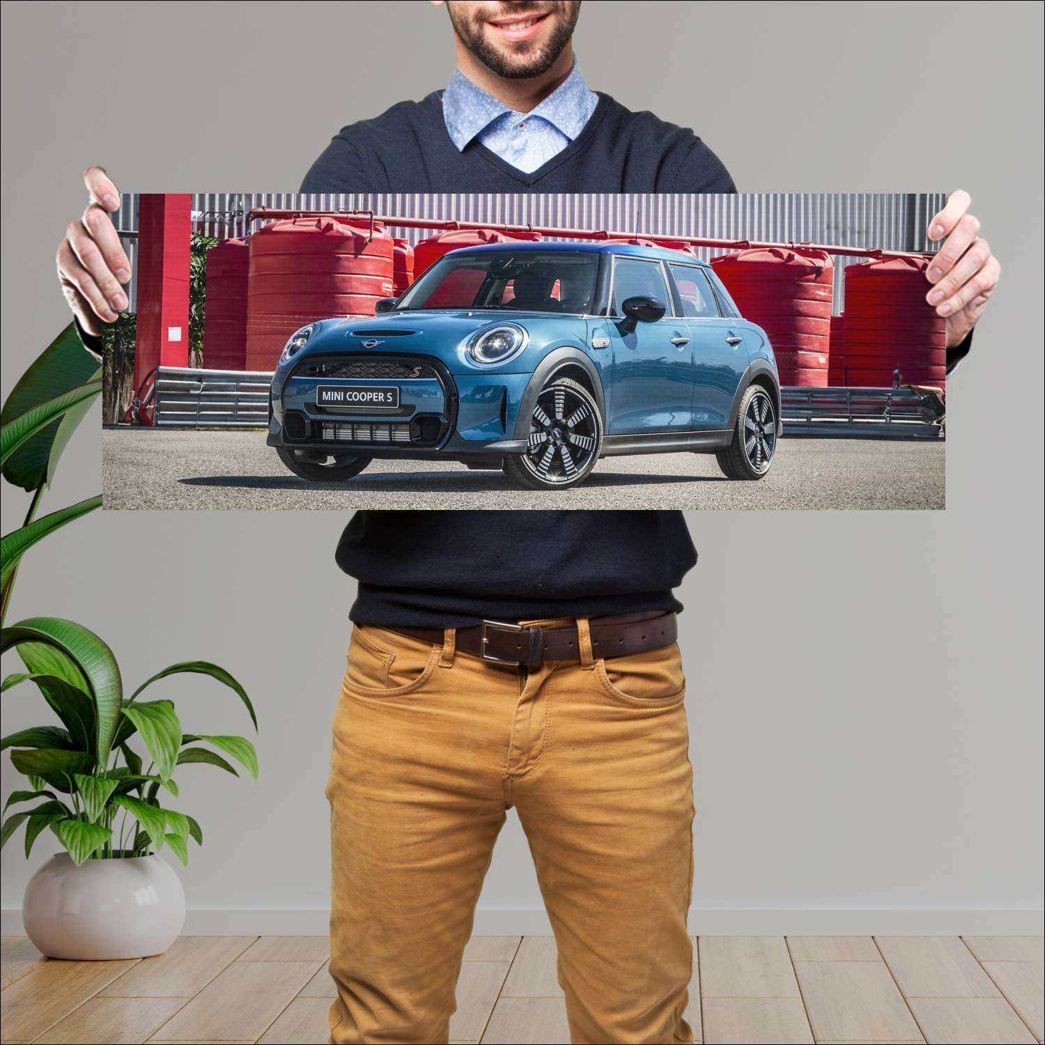 Cuadro grande 30x80cm 2022 mini cooper s 5 door br 459 Mini