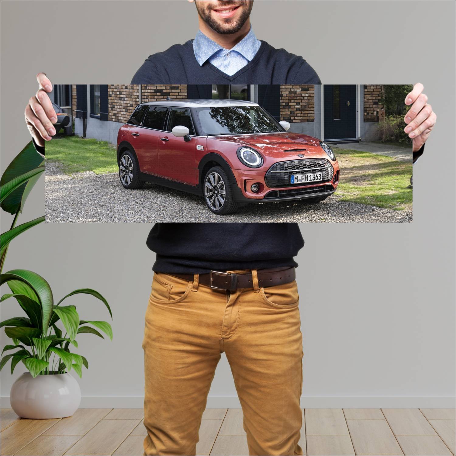 Cuadro grande 30x80cm 2022 mini cooper s clubman m 460 Mini