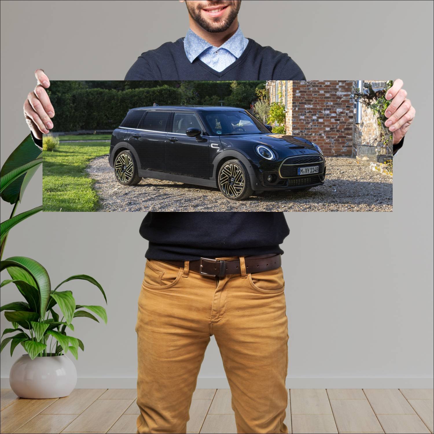Cuadro grande 30x80cm 2022 mini cooper s clubman u 461 Mini