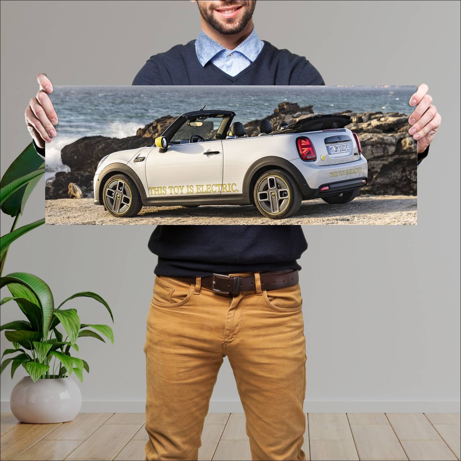 Cuadro grande 30x80cm 2022 mini cooper s e convert 466 Mini
