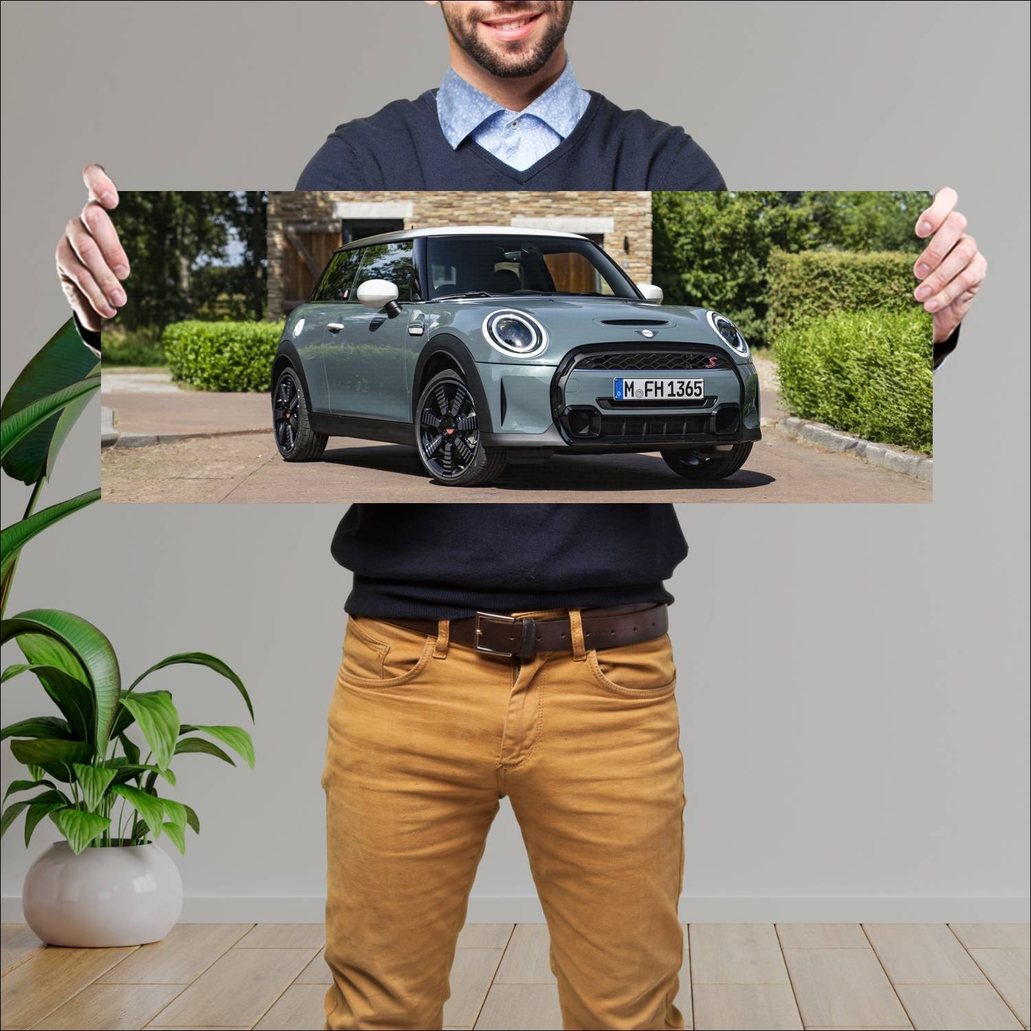 Cuadro grande 30x80cm 2022 mini cooper s multitone 473 Mini