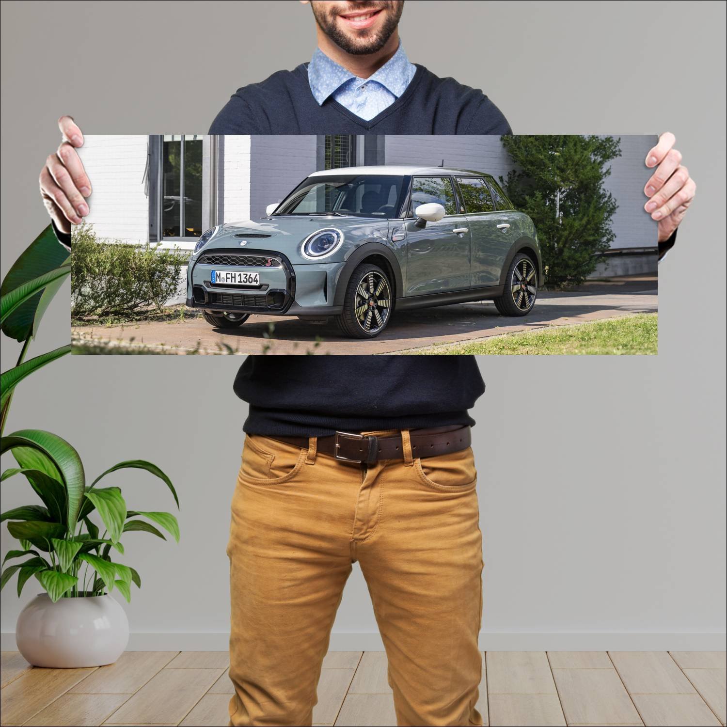 Cuadro grande 30x80cm 2022 mini cooper s multitone 474 Mini
