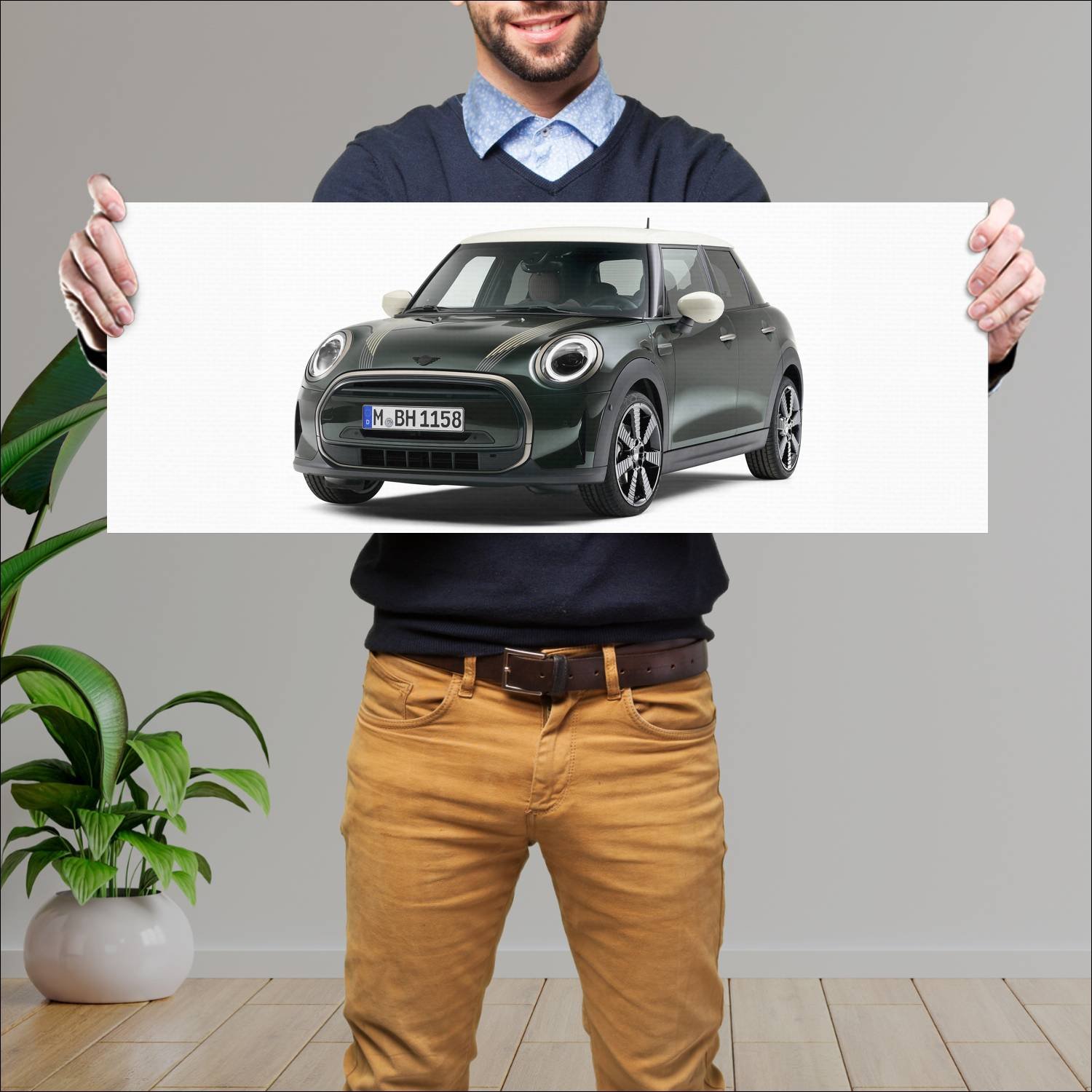 Cuadro grande 30x80cm 2022 mini cooper s resolute 477 Mini