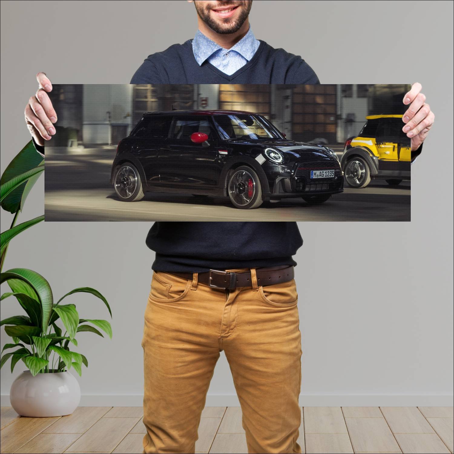 Cuadro grande 30x80cm 2022 mini john cooper works 485 Mini