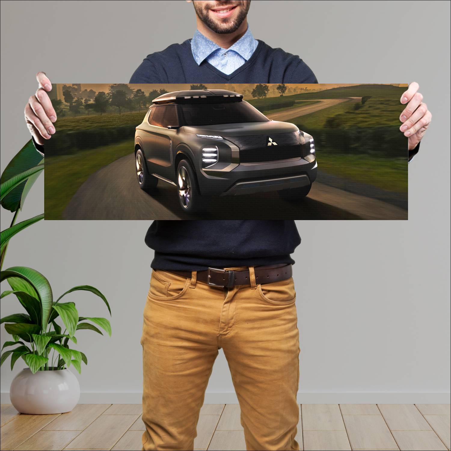 Cuadro grande 30x80cm 2019 mitsubishi e yi concept 64 Mitsubishi
