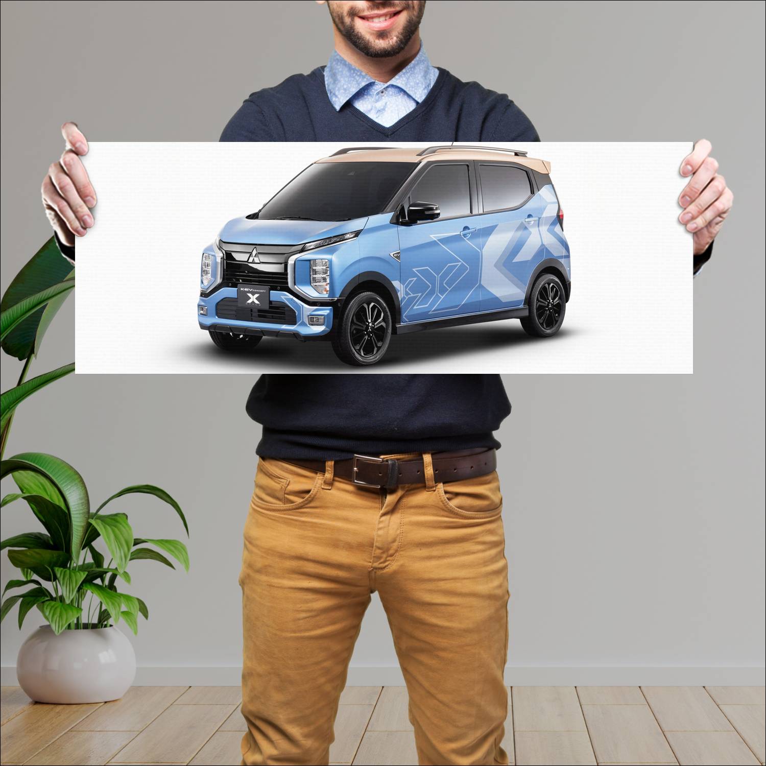 Cuadro grande 30x80cm 2022 mitsubishi k ev concept 77 Mitsubishi