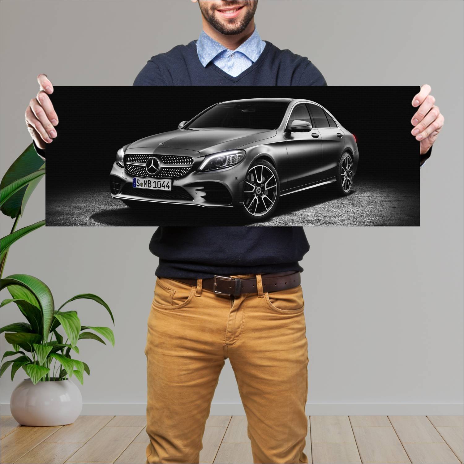 Cuadro grande 30x80cm 2018 mercedes benz c class a 31 Mercedes Benz