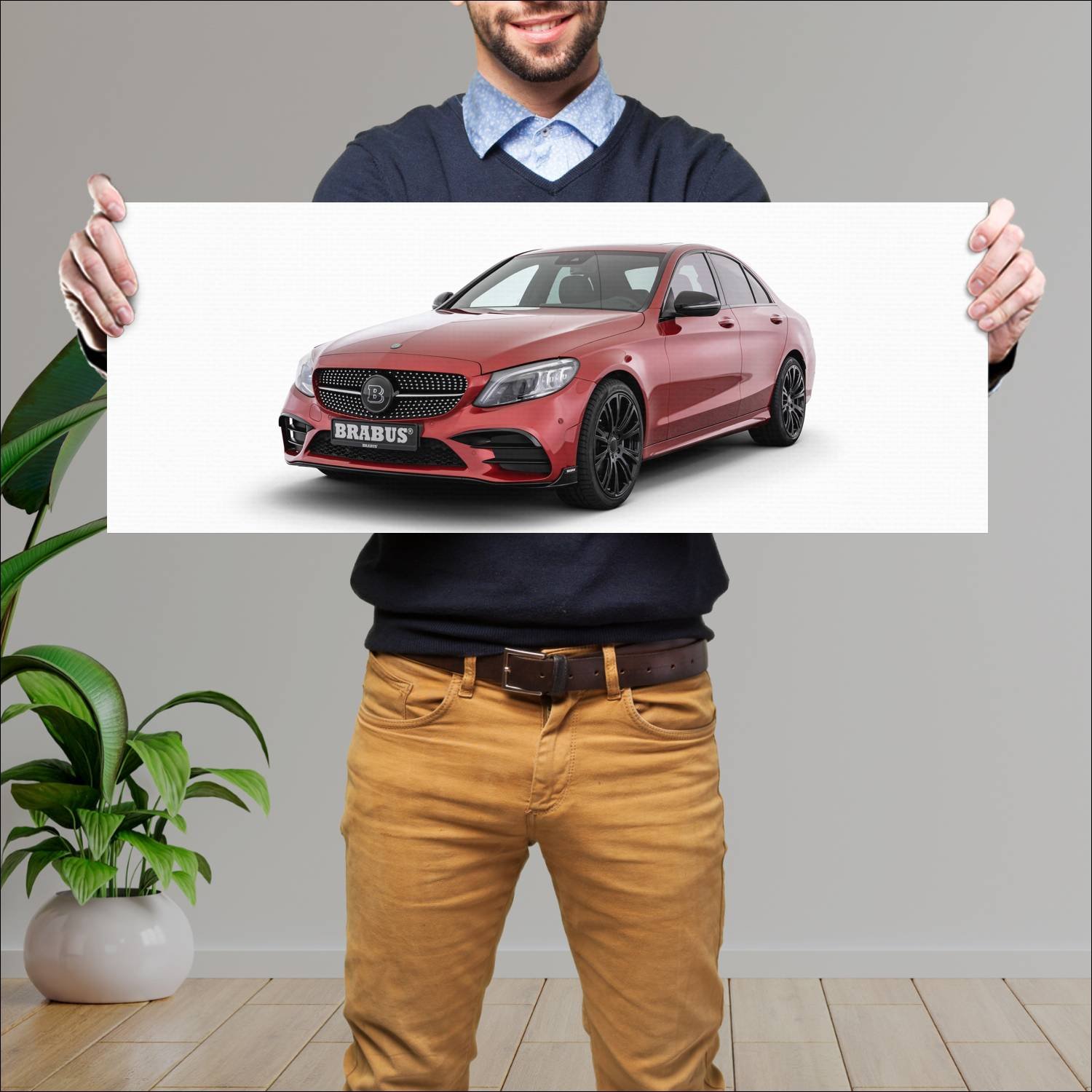 Cuadro grande 30x80cm 2018 mercedes benz c class b 36 Mercedes Benz