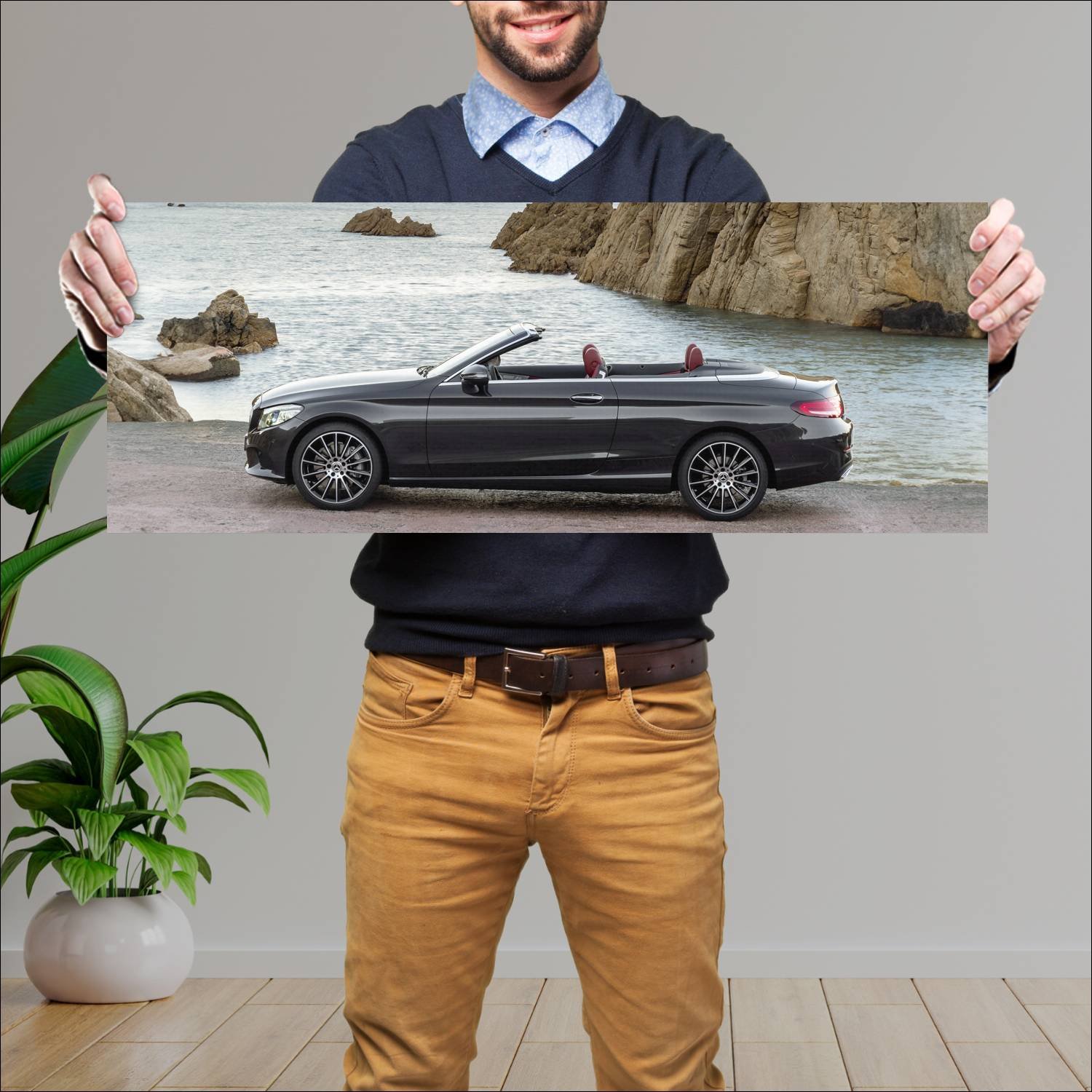 Cuadro grande 30x80cm 2018 mercedes benz c class c 37 Mercedes Benz