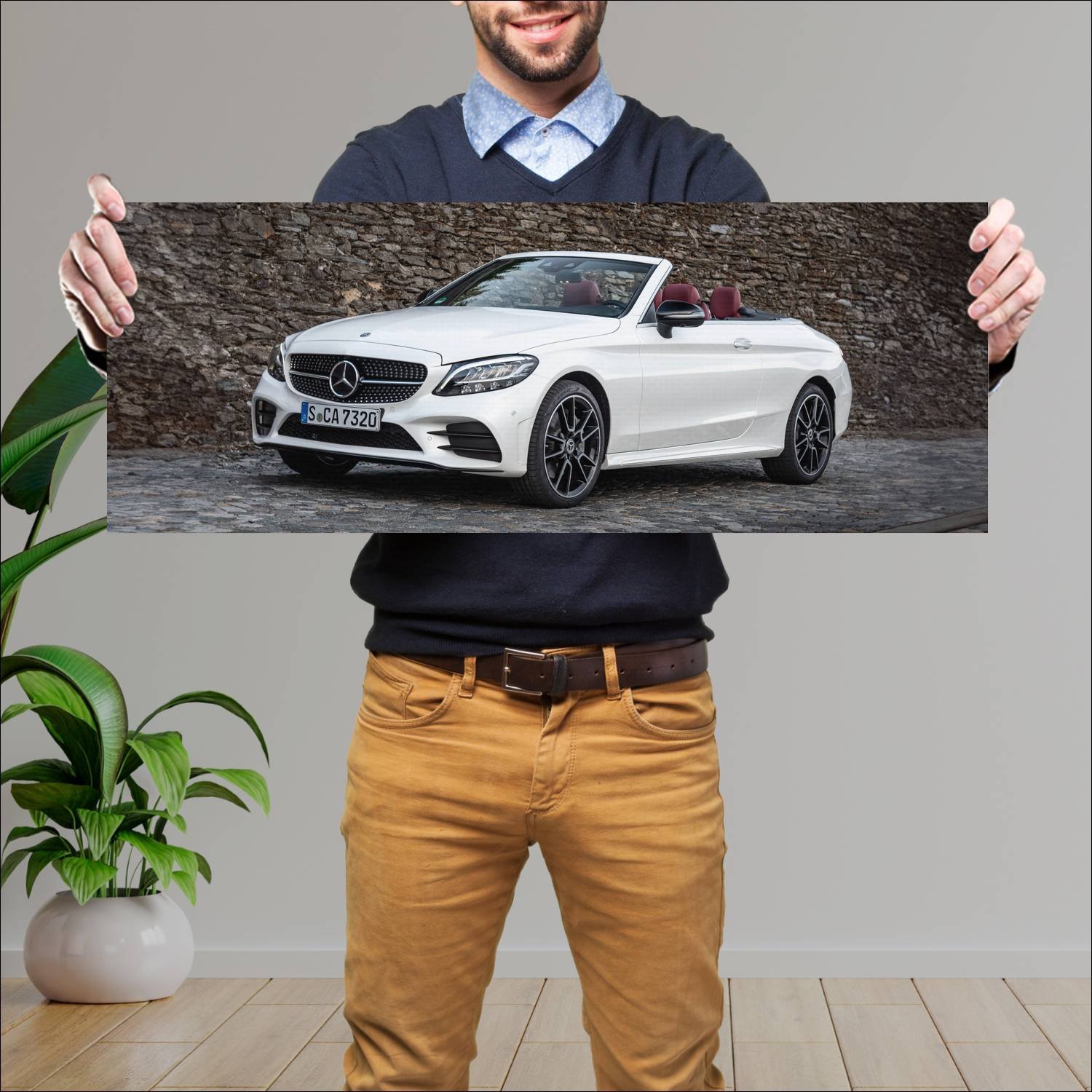 Cuadro grande 30x80cm 2018 mercedes benz c class c 39 Mercedes Benz
