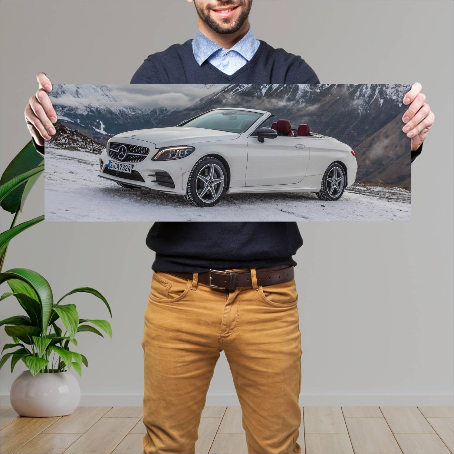 Cuadro grande 30x80cm 2018 mercedes benz c class c 40 Mercedes Benz