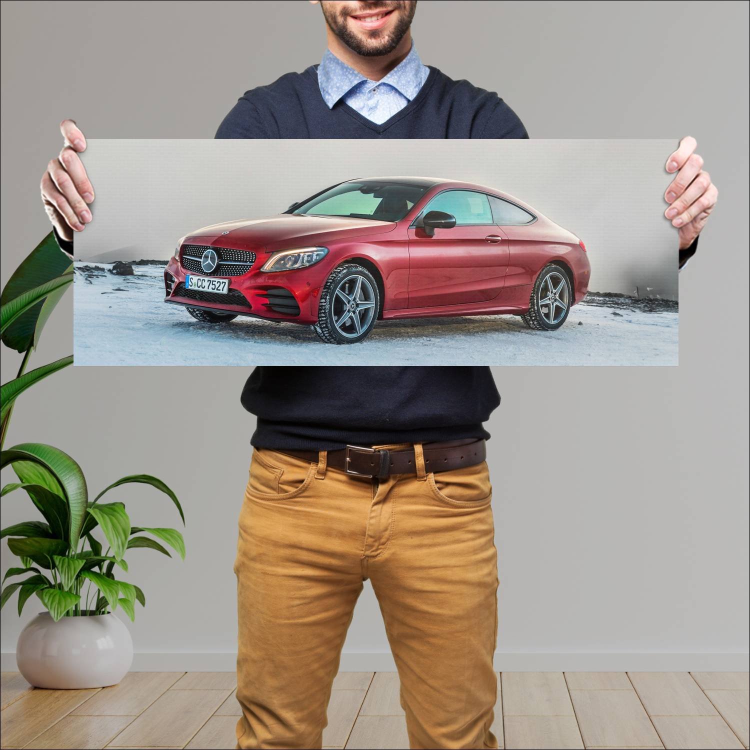 Cuadro grande 30x80cm 2018 mercedes benz c class c 41 Mercedes Benz