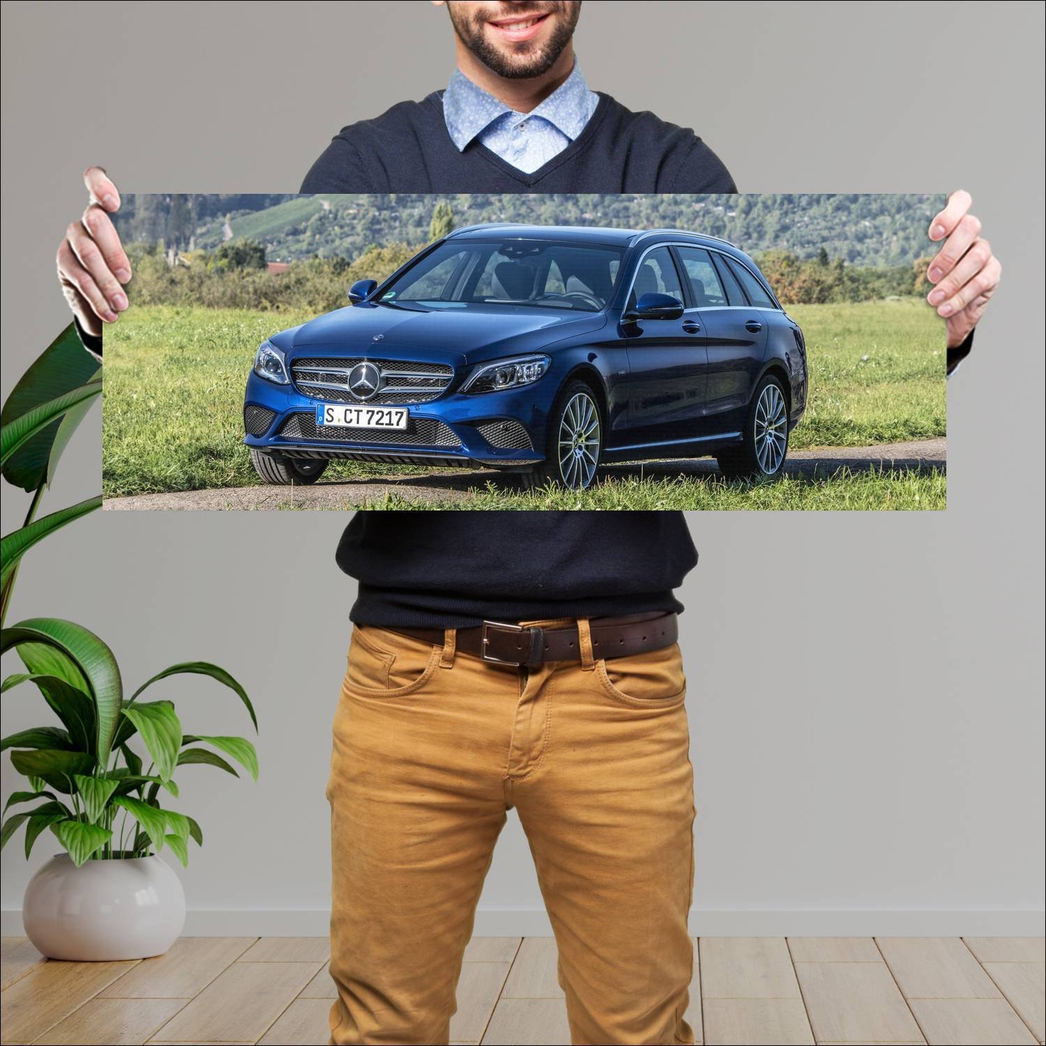 Cuadro grande 30x80cm 2018 mercedes benz c class e 45 Mercedes Benz