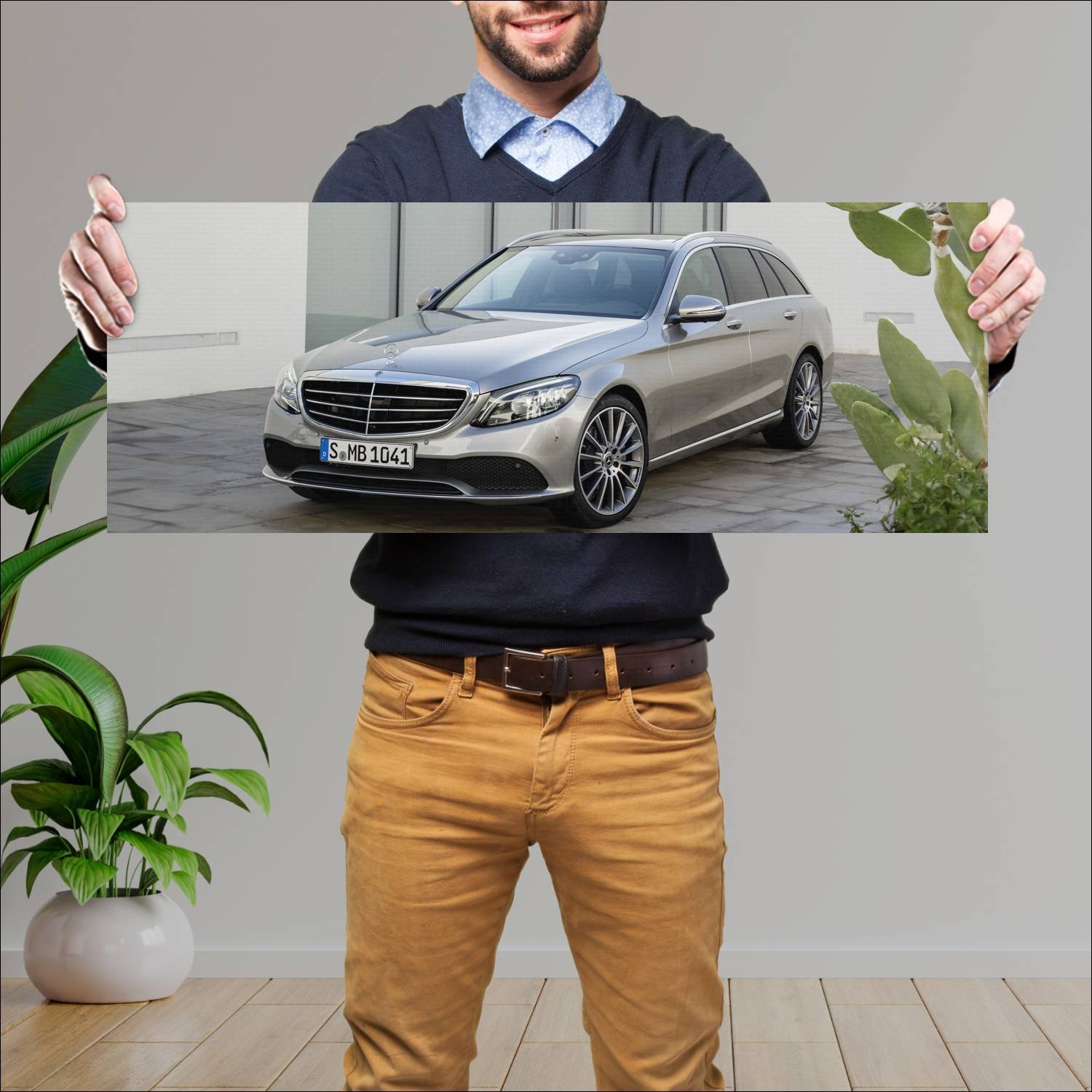 Cuadro grande 30x80cm 2018 mercedes benz c class e 46 Mercedes Benz