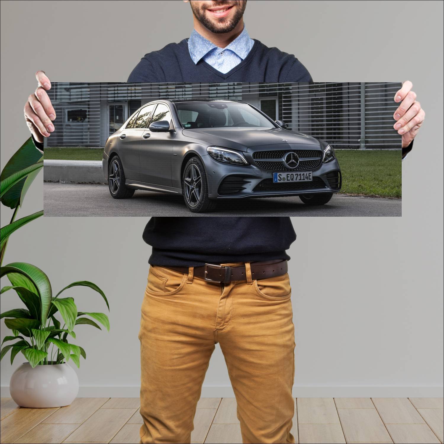 Cuadro grande 30x80cm 2018 mercedes benz c class p 47 Mercedes Benz