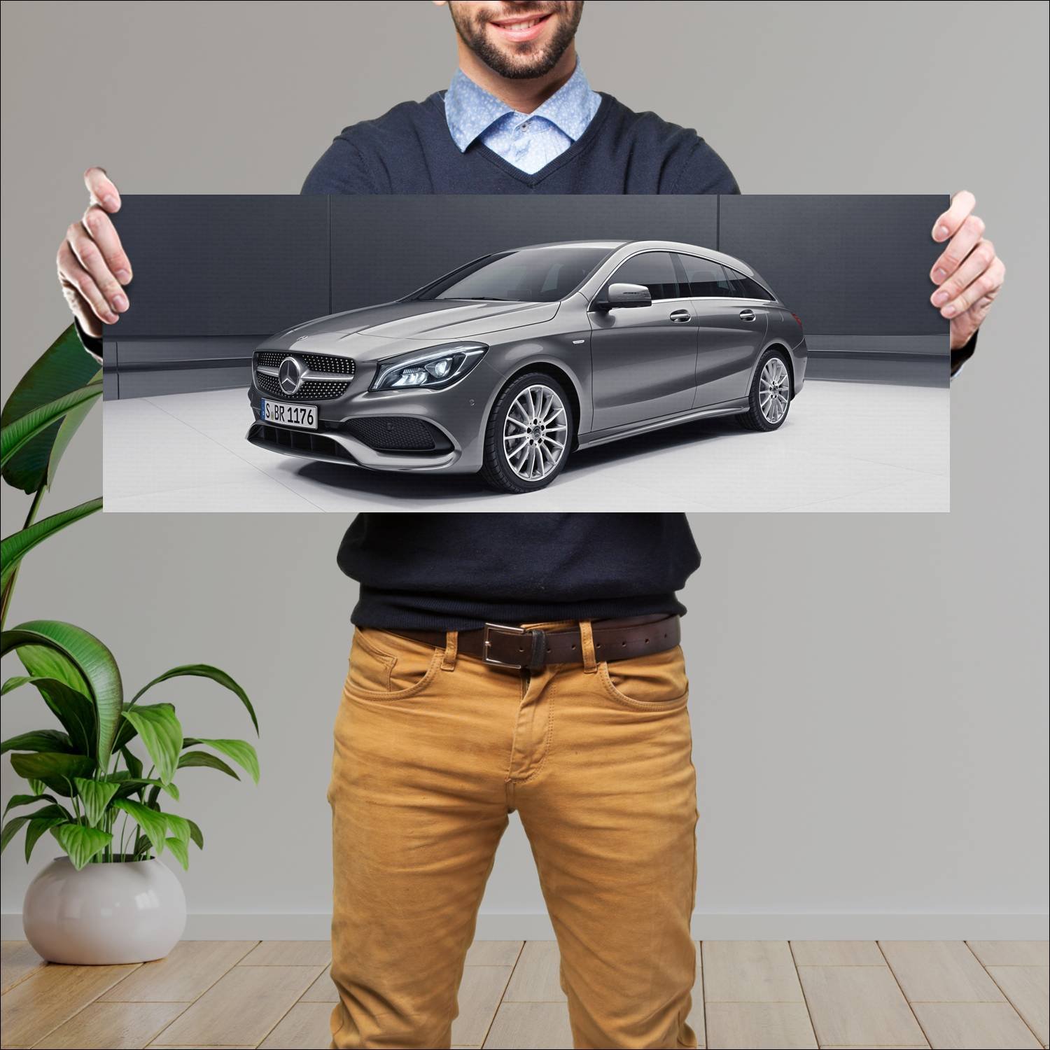 Cuadro grande 30x80cm 2018 mercedes benz cla class 49 Mercedes Benz