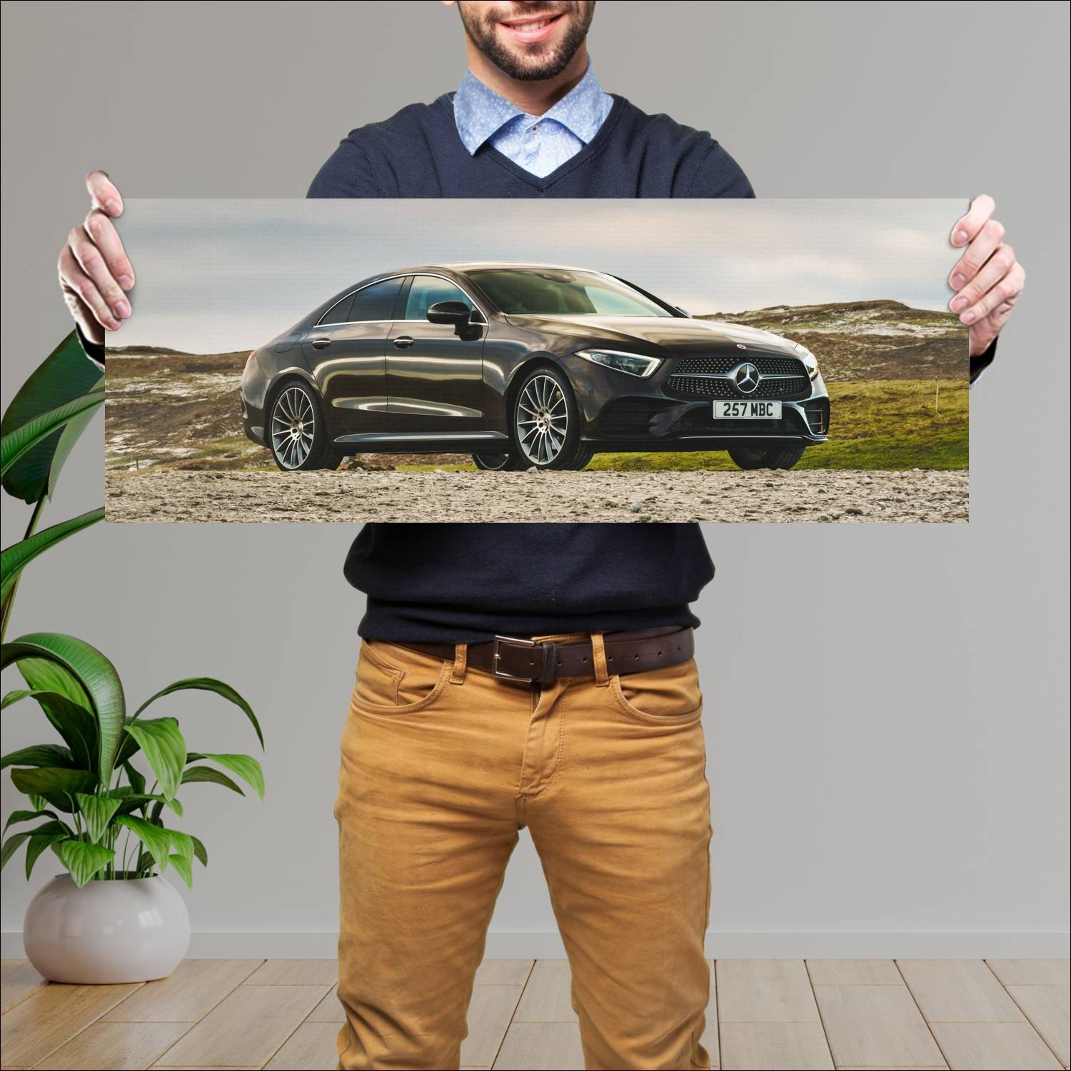 Cuadro grande 30x80cm 2018 mercedes benz cls class 55 Mercedes Benz