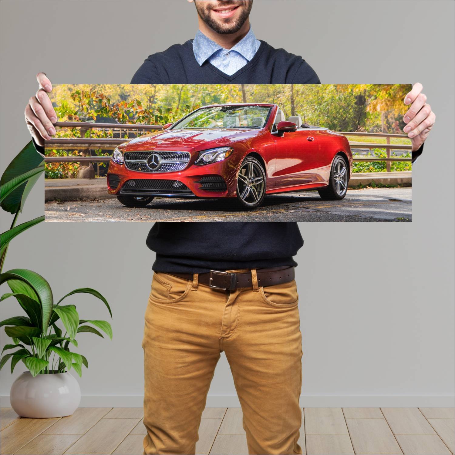 Cuadro grande 30x80cm 2018 mercedes benz e class c 58 Mercedes Benz