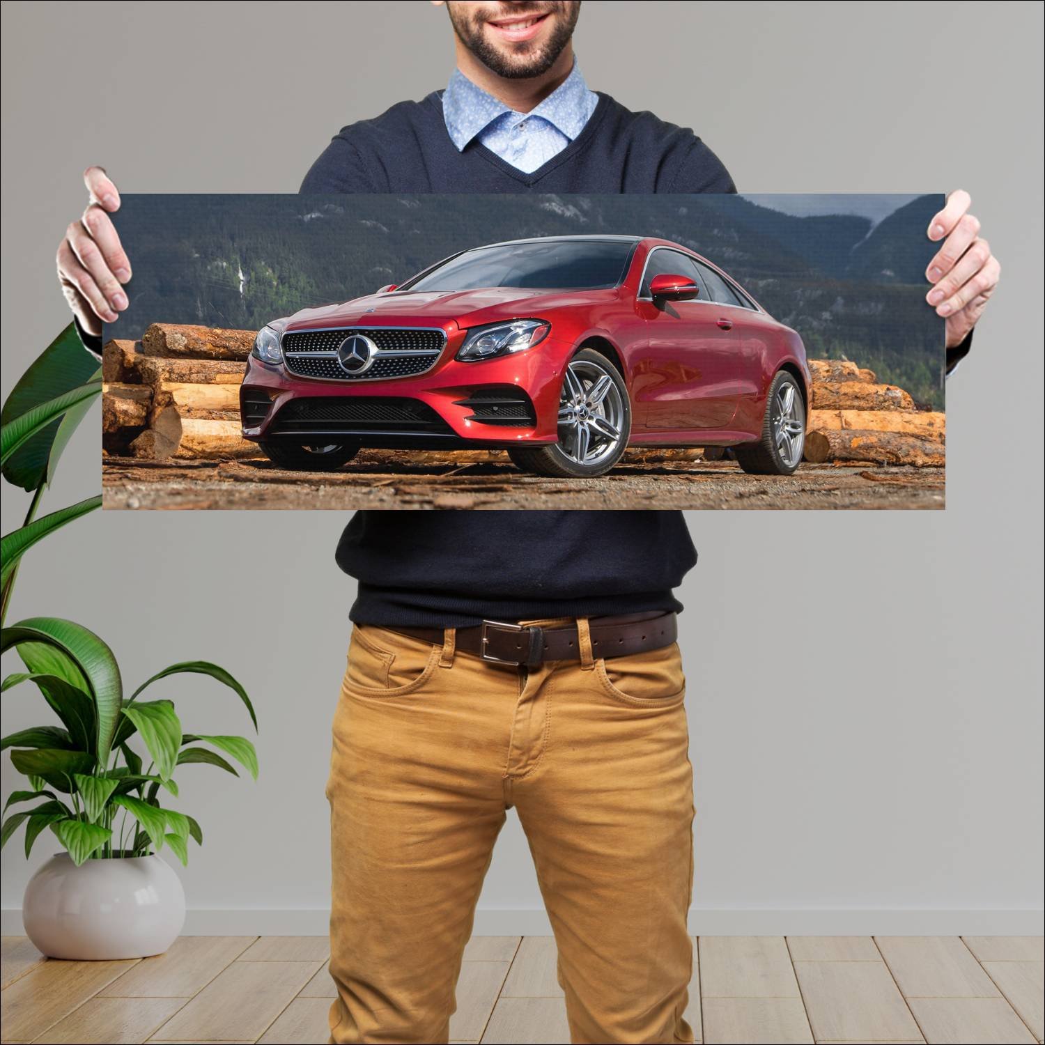 Cuadro grande 30x80cm 2018 mercedes benz e class c 59 Mercedes Benz