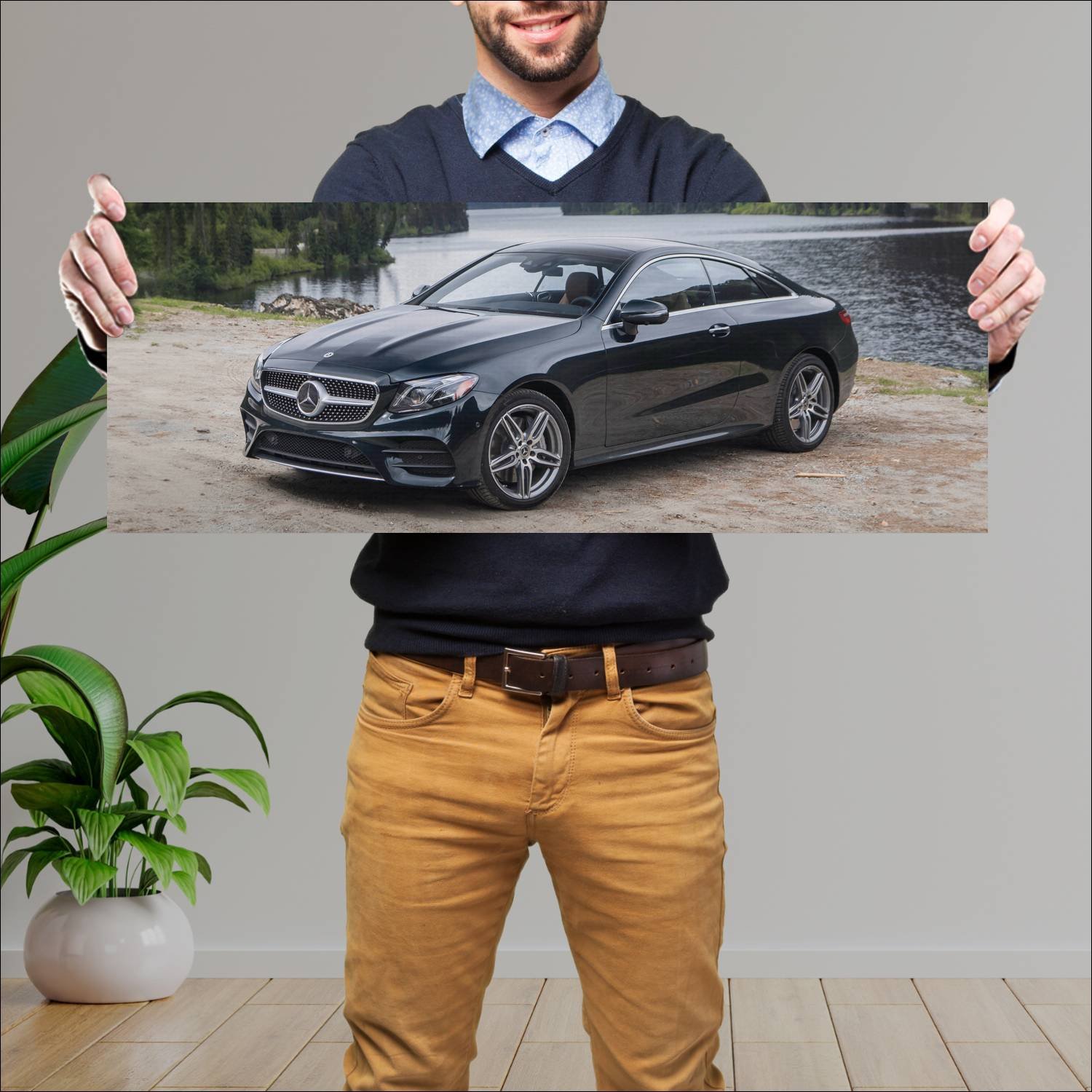 Cuadro grande 30x80cm 2018 mercedes benz e class c 60 Mercedes Benz