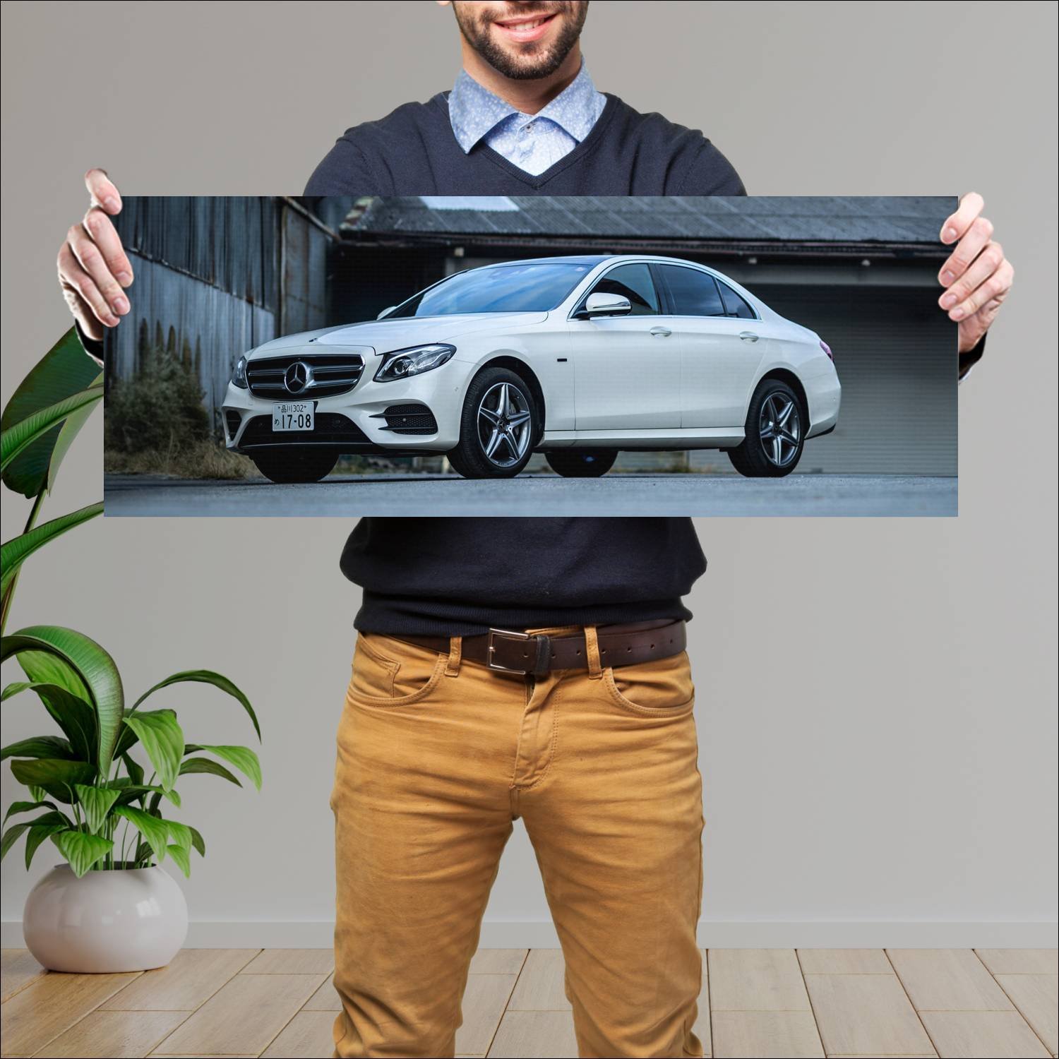 Cuadro grande 30x80cm 2018 mercedes benz e class p 61 Mercedes Benz