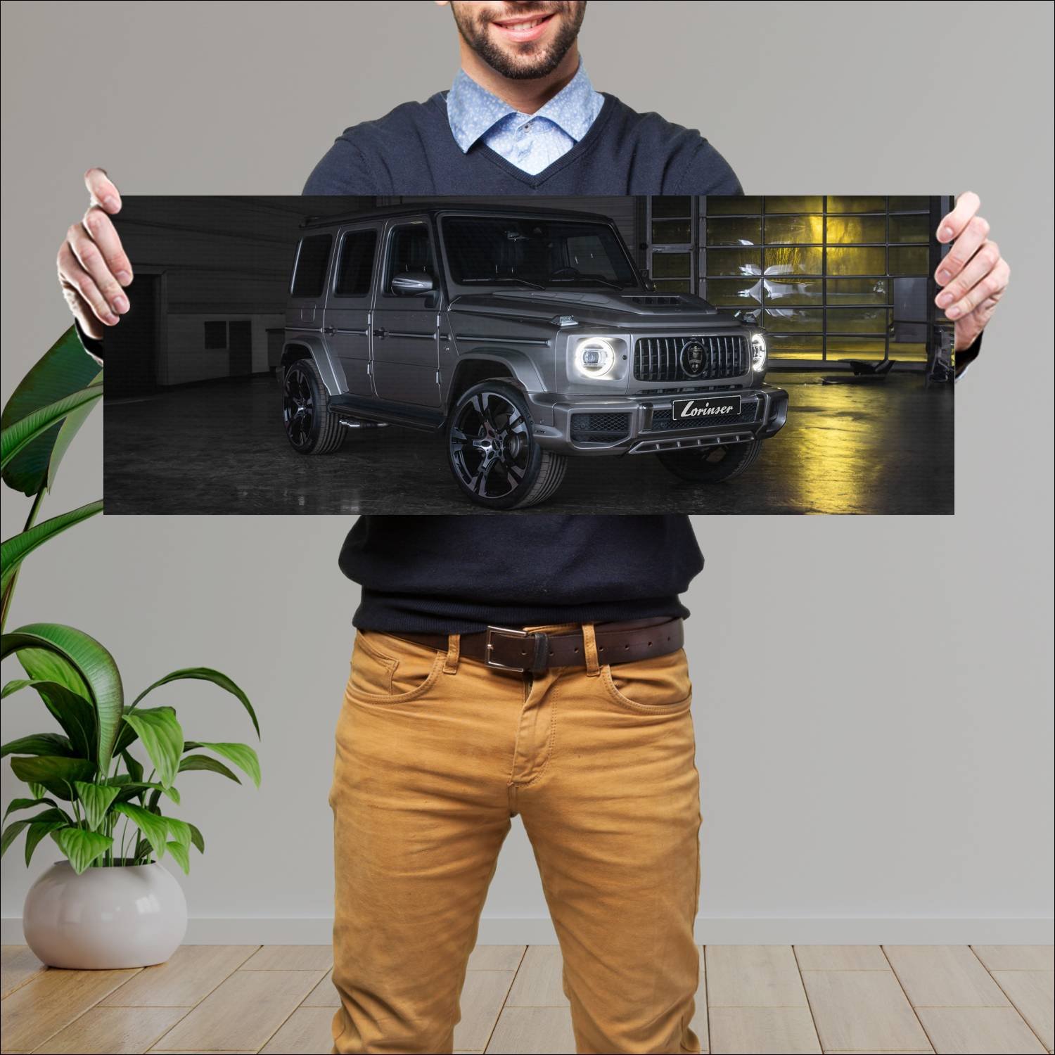 Cuadro grande 30x80cm 2018 mercedes benz g class b 68 Mercedes Benz