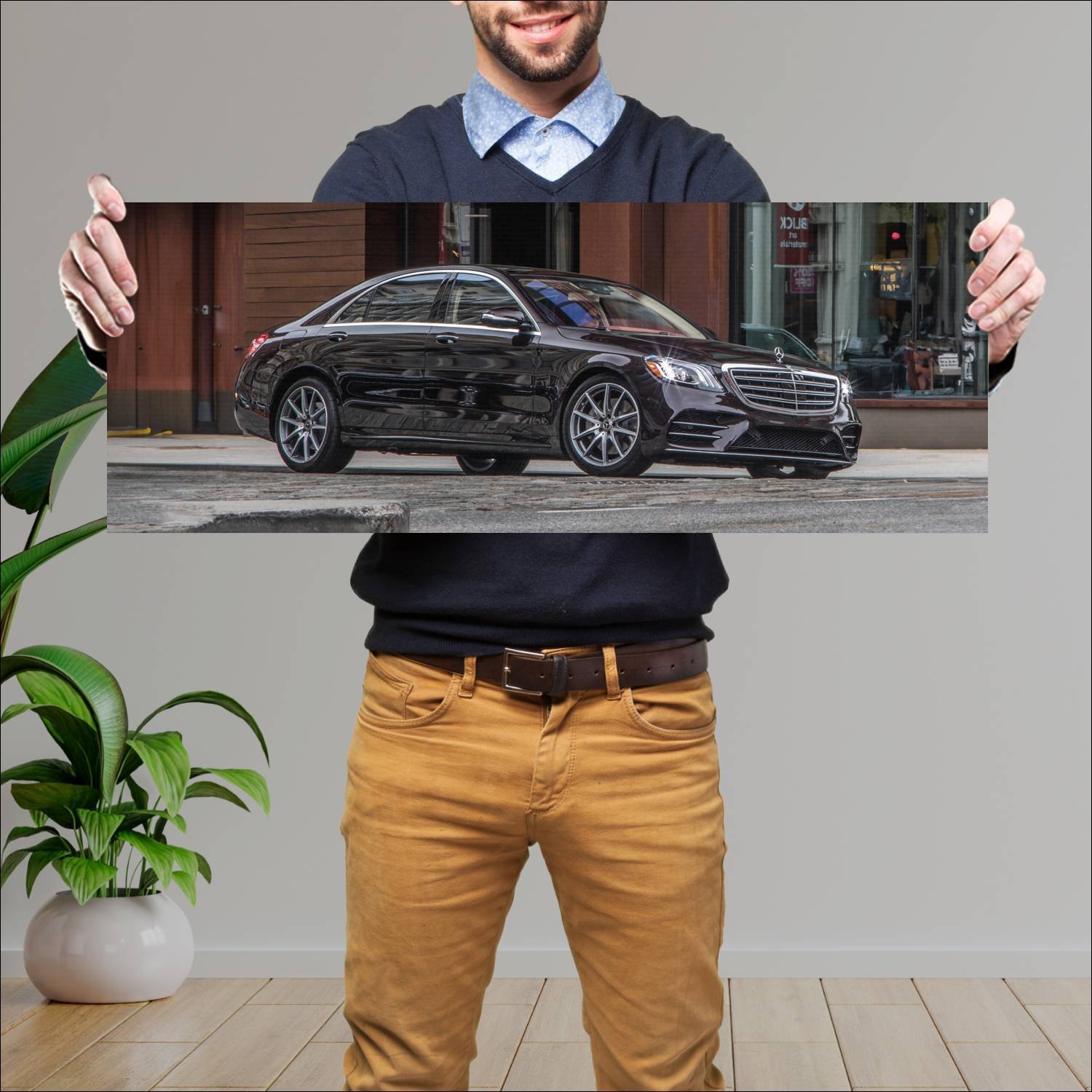 Cuadro grande 30x80cm 2018 mercedes benz s class a 71 Mercedes Benz