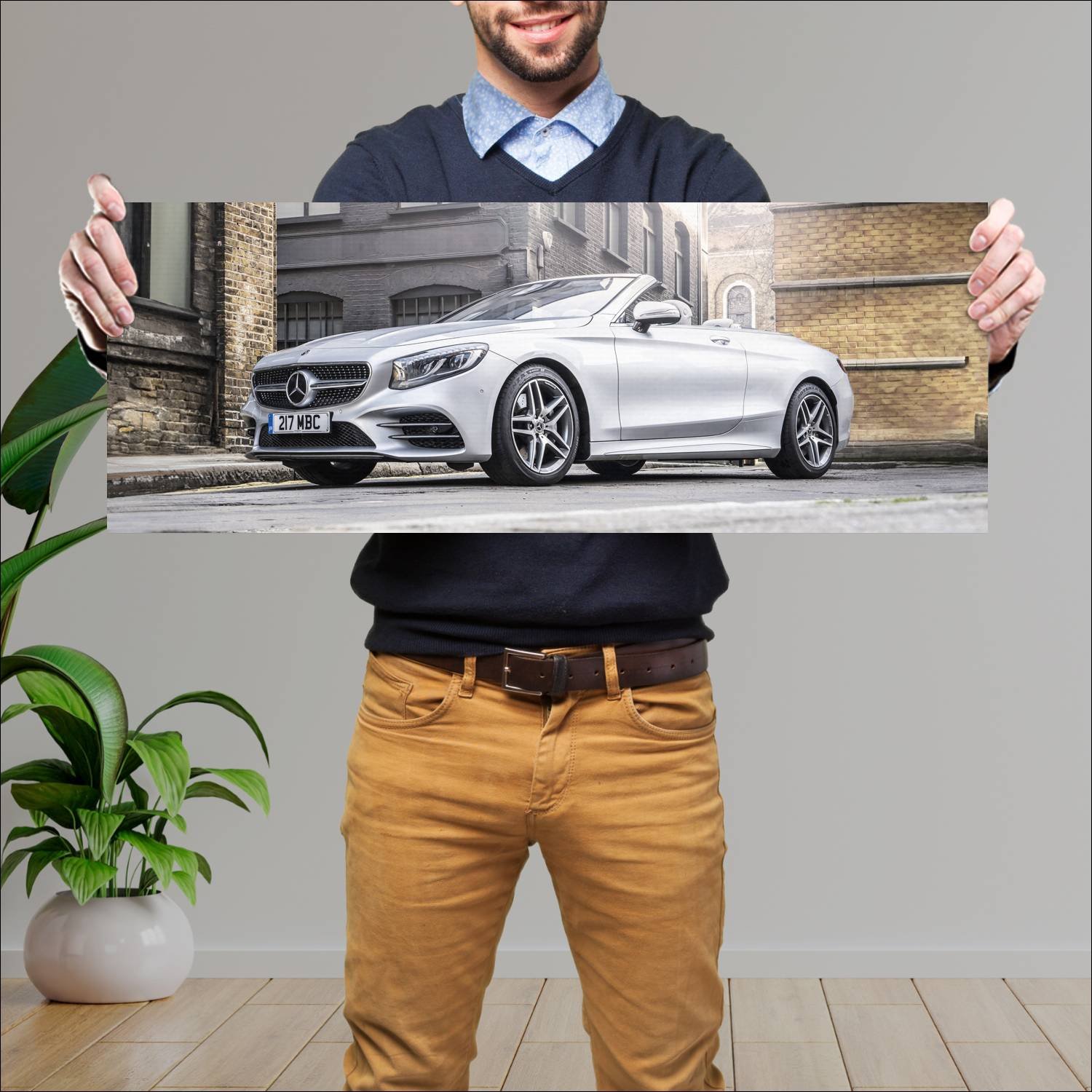 Cuadro grande 30x80cm 2018 mercedes benz s class c 74 Mercedes Benz