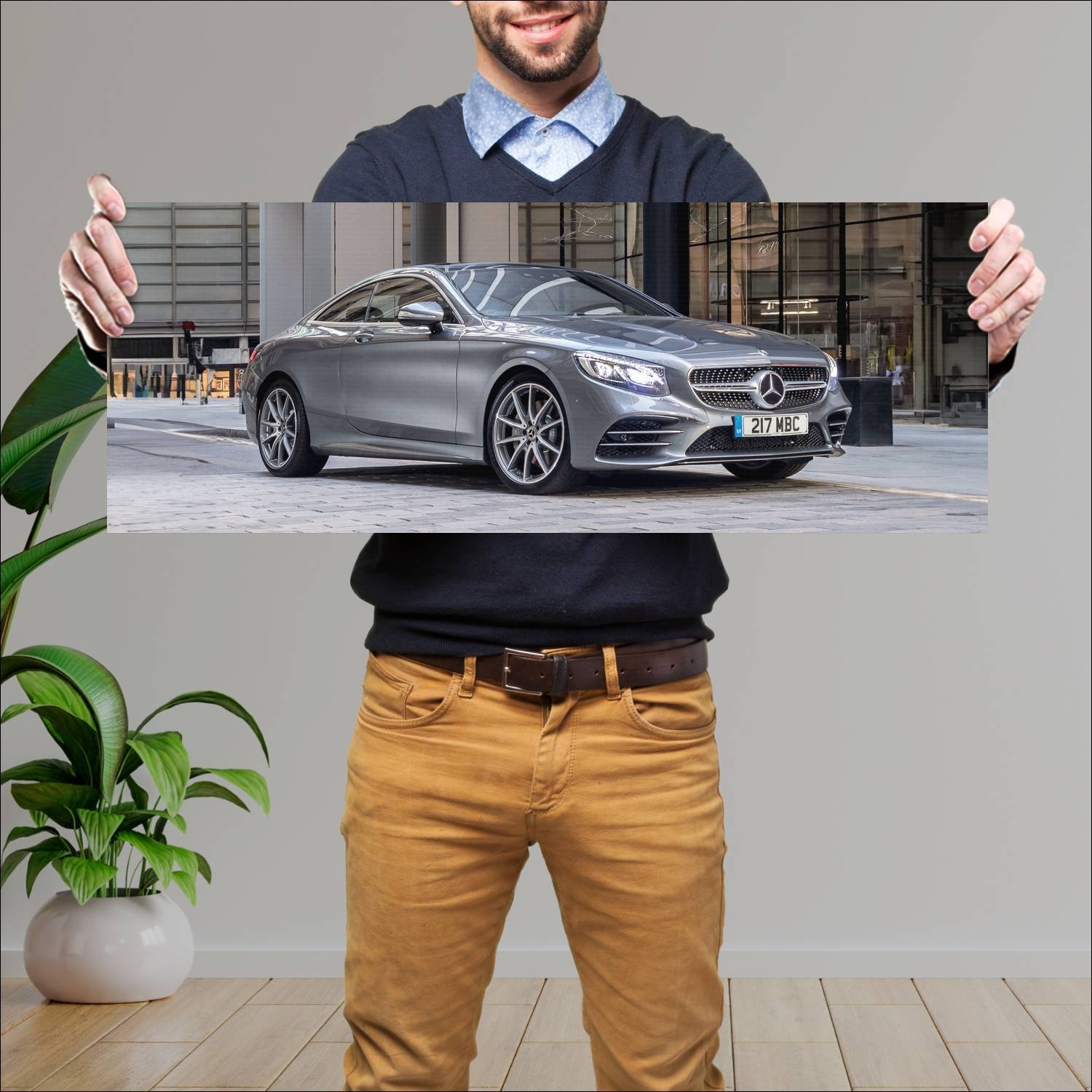 Cuadro grande 30x80cm 2018 mercedes benz s class c 80 Mercedes Benz