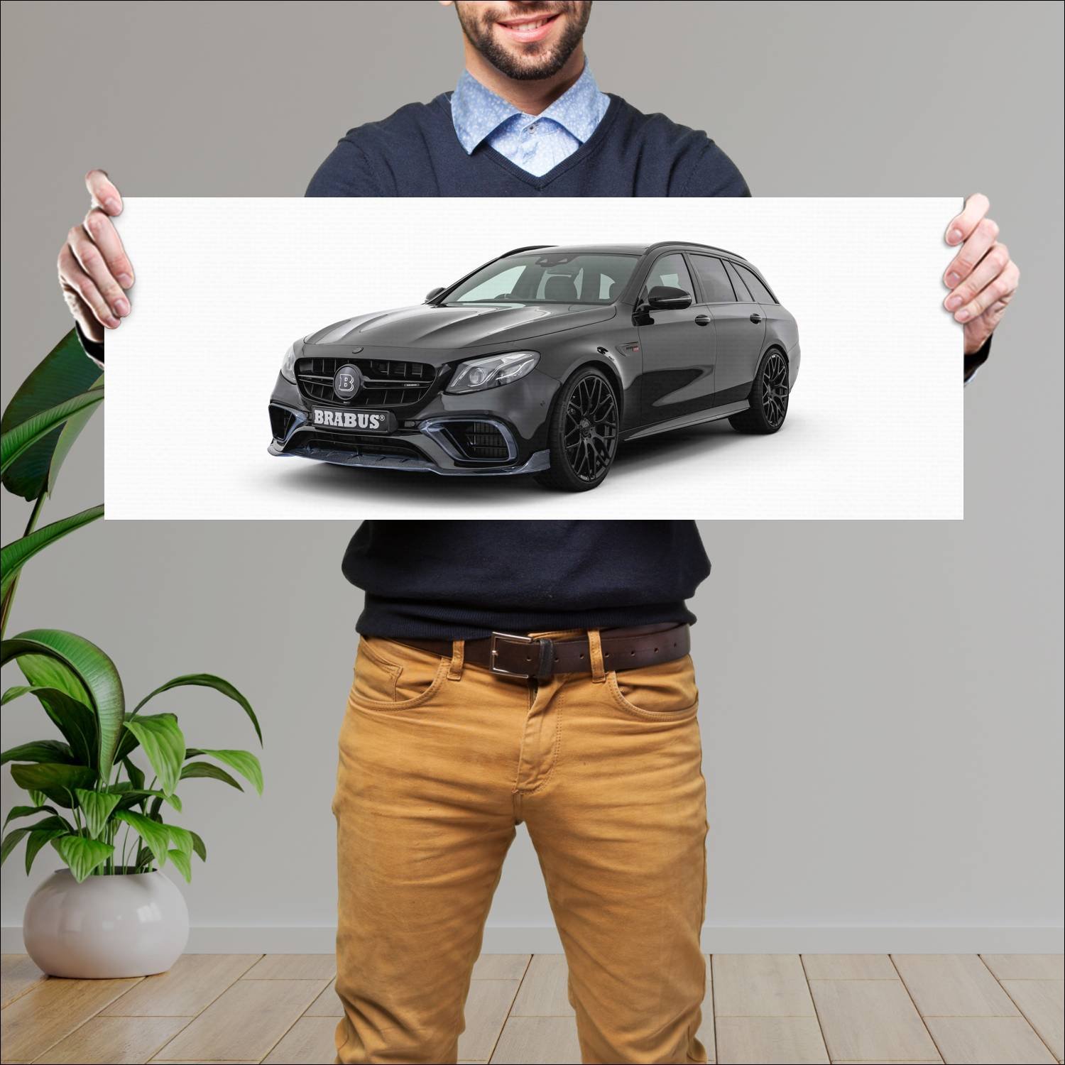 Cuadro grande 30x80cm 2019 brabus 800 based on e c 102 Mercedes Benz