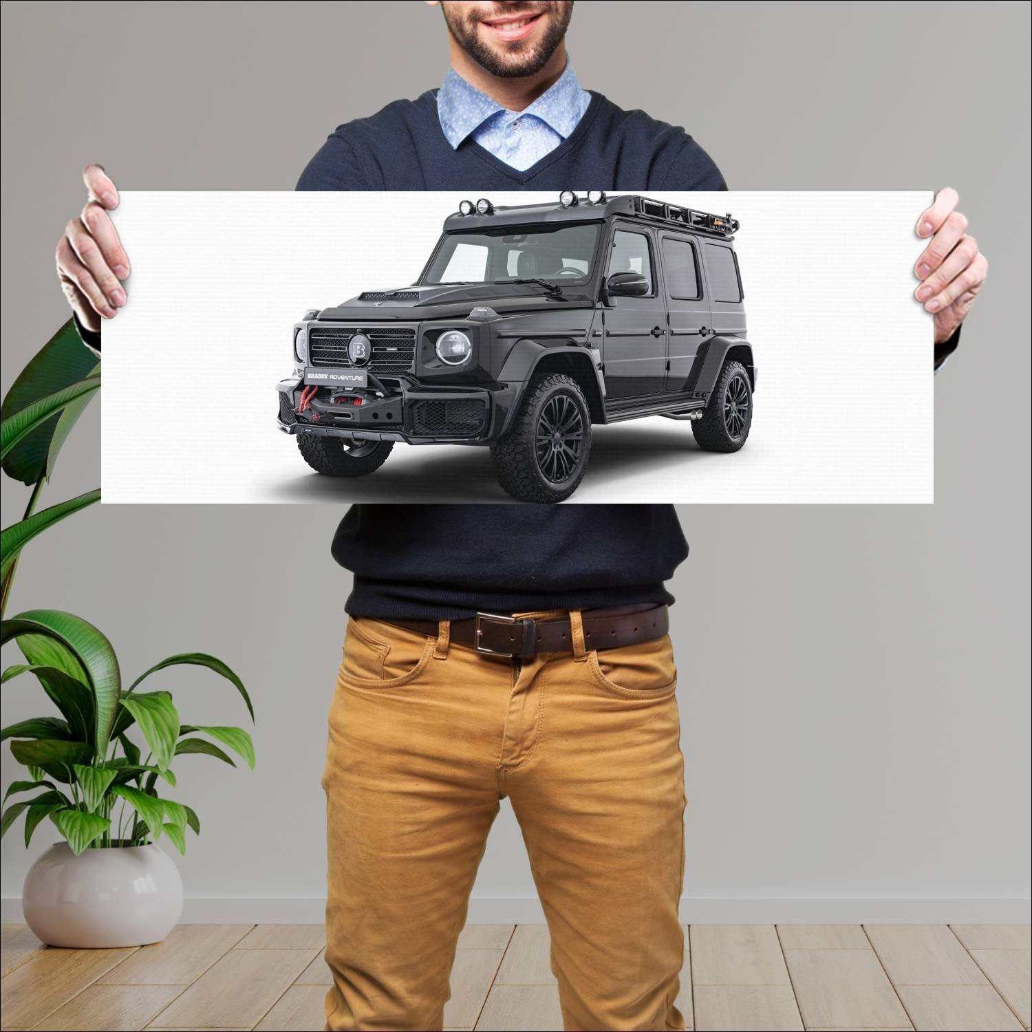 Cuadro grande 30x80cm 2019 brabus d35 adventure ba 105 Mercedes Benz