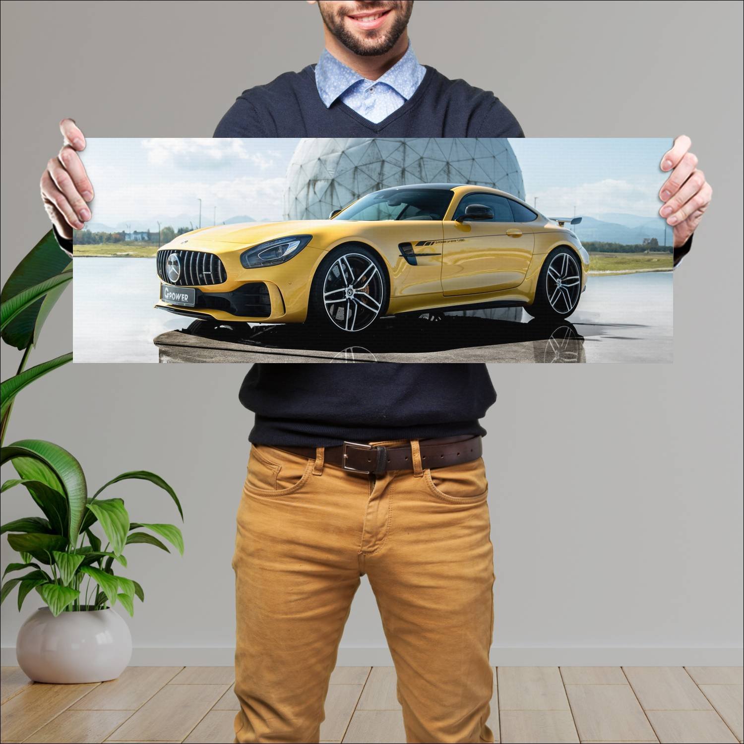 Cuadro grande 30x80cm 2019 g power gp 63 bi turbo 106 Mercedes Benz