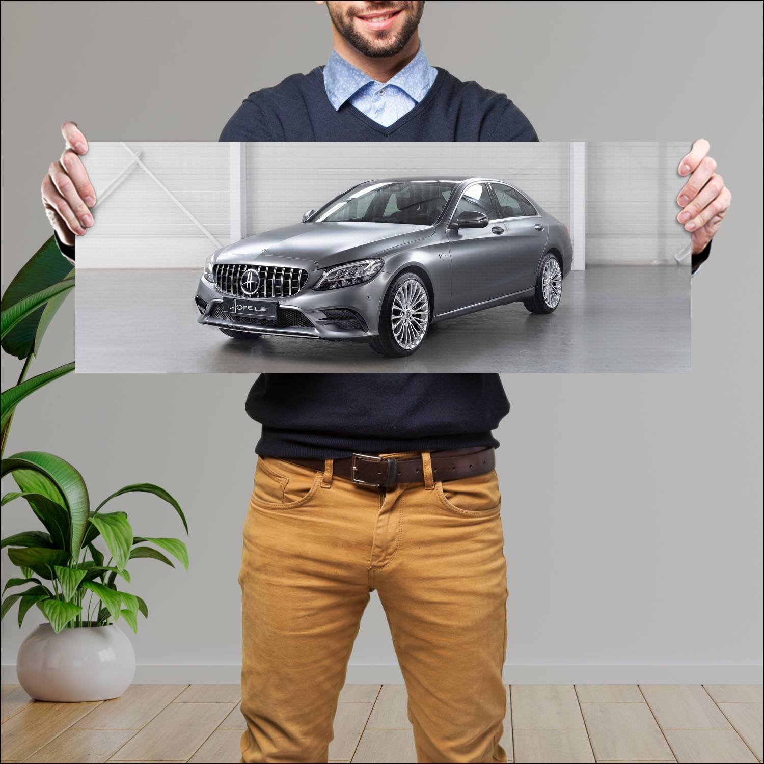 Cuadro grande 30x80cm 2019 hofele hc auto 107 Mercedes Benz