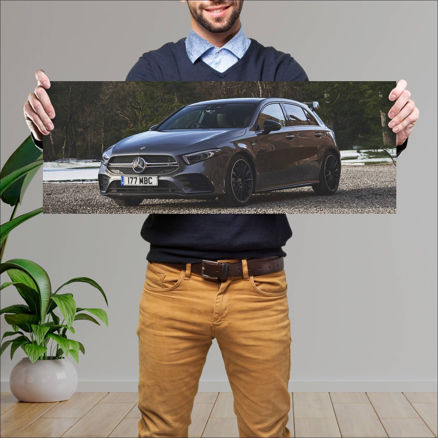 Cuadro grande 30x80cm 2019 mercedes amg a 35 aerod 114 Mercedes Benz