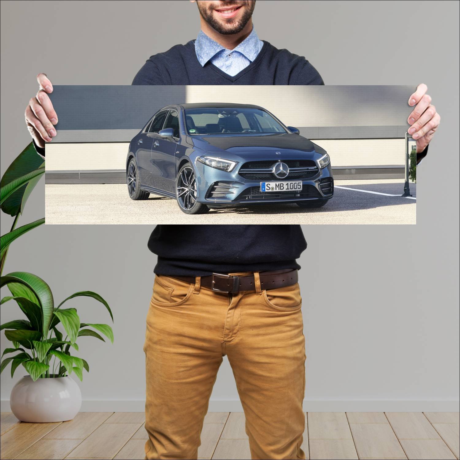 Cuadro grande 30x80cm 2019 mercedes amg a 35 sedan 116 Mercedes Benz