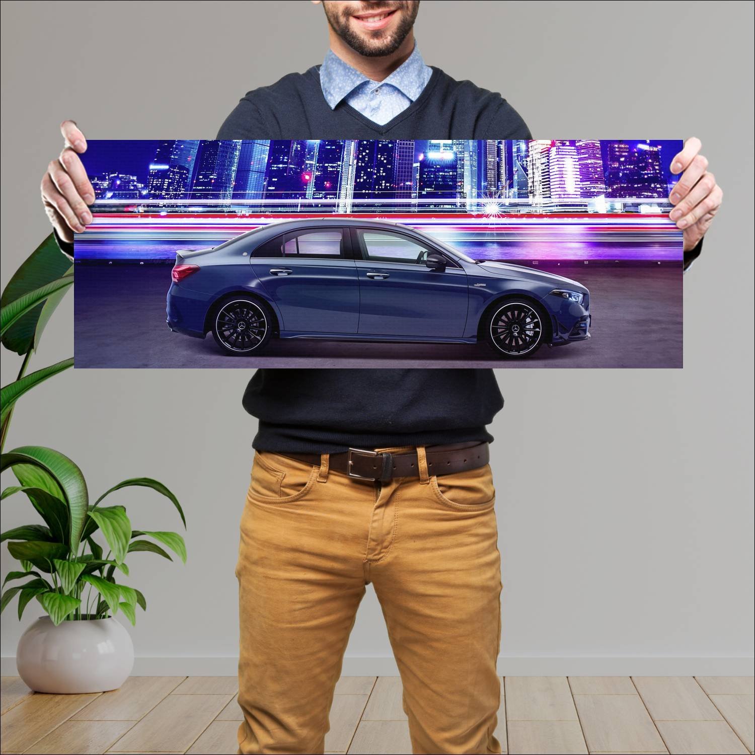 Cuadro grande 30x80cm 2019 mercedes amg a 35 sedan 117 Mercedes Benz